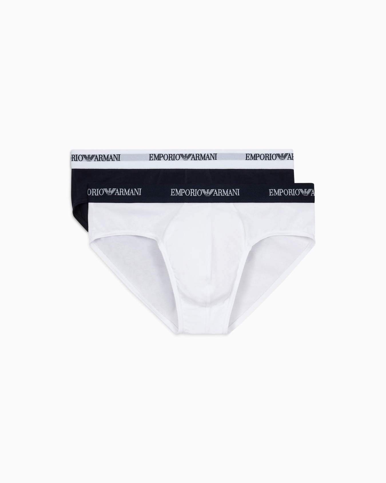 Two-pack of briefs with Core Essential logo waistband Slide 0