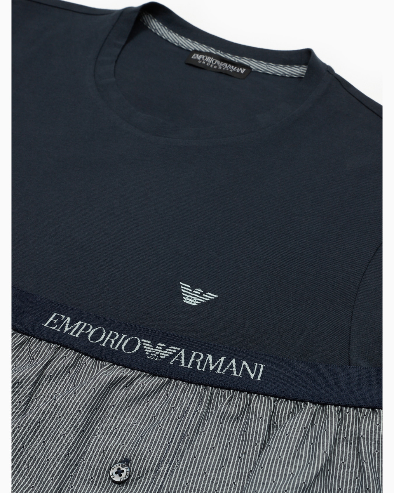 Comfort-fit jacquard-pattern pyjamas with boxers Slide 3