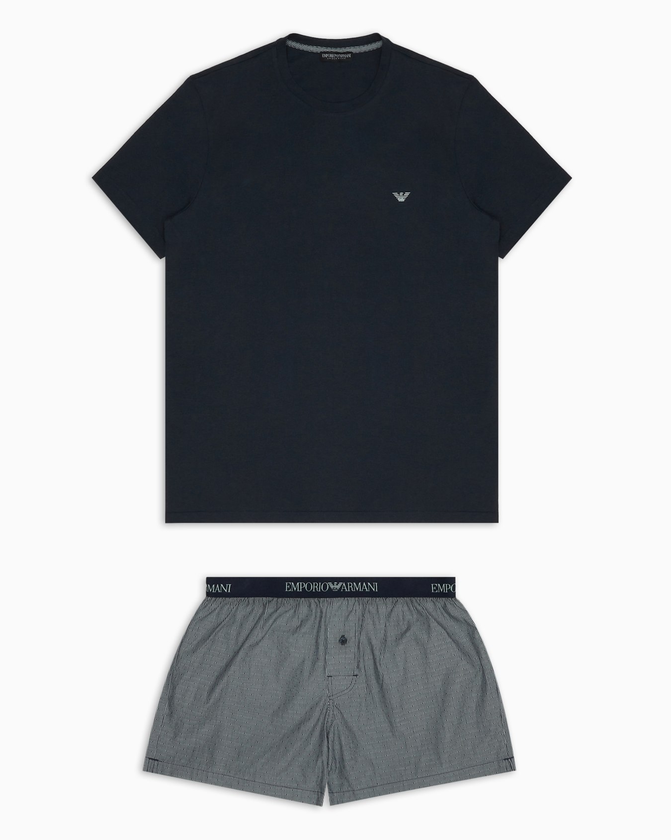 Comfort-fit jacquard-pattern pyjamas with boxers Slide 0