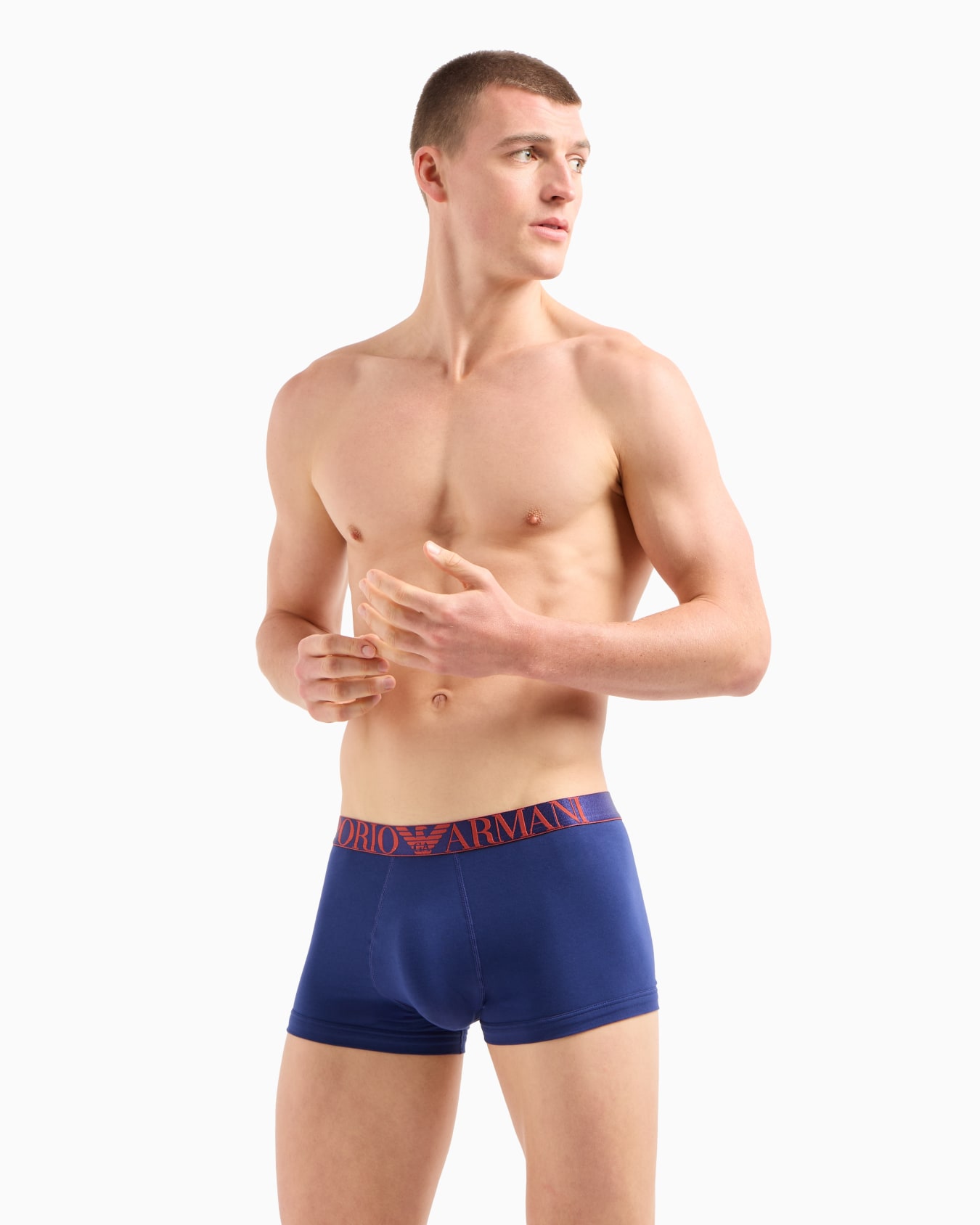 Three-pack of ASV shiny logoband organic-cotton boxer briefs Slide 1