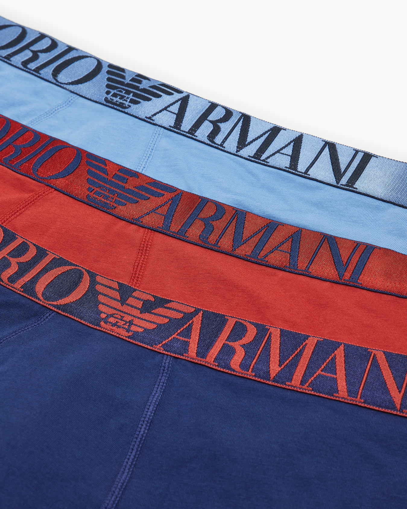 Three-pack of ASV shiny logoband organic-cotton boxer briefs Slide 3