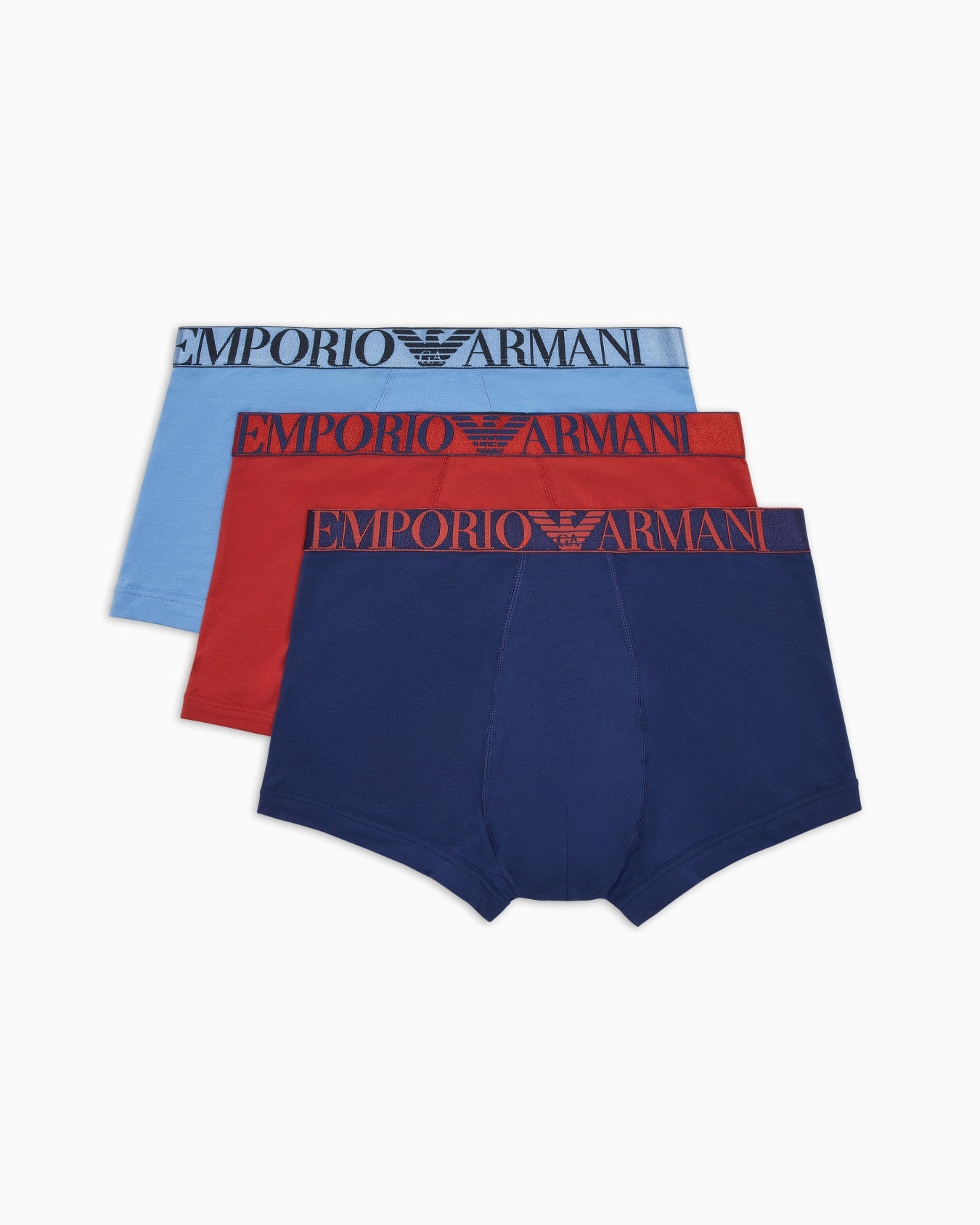 Three-pack of ASV shiny logoband organic-cotton boxer briefs Slide 0