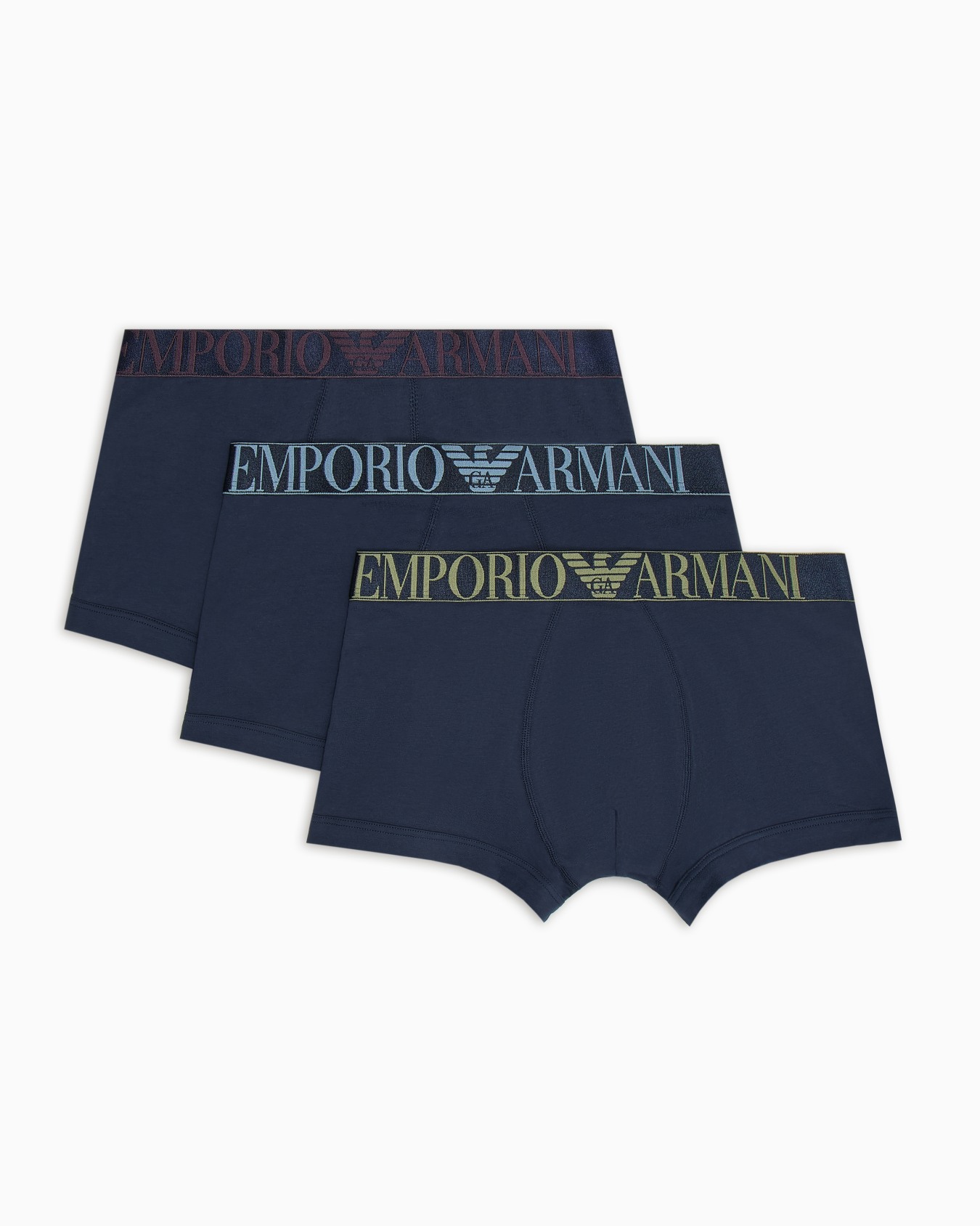 Three-pack of ASV shiny logoband organic-cotton boxer briefs Slide 0