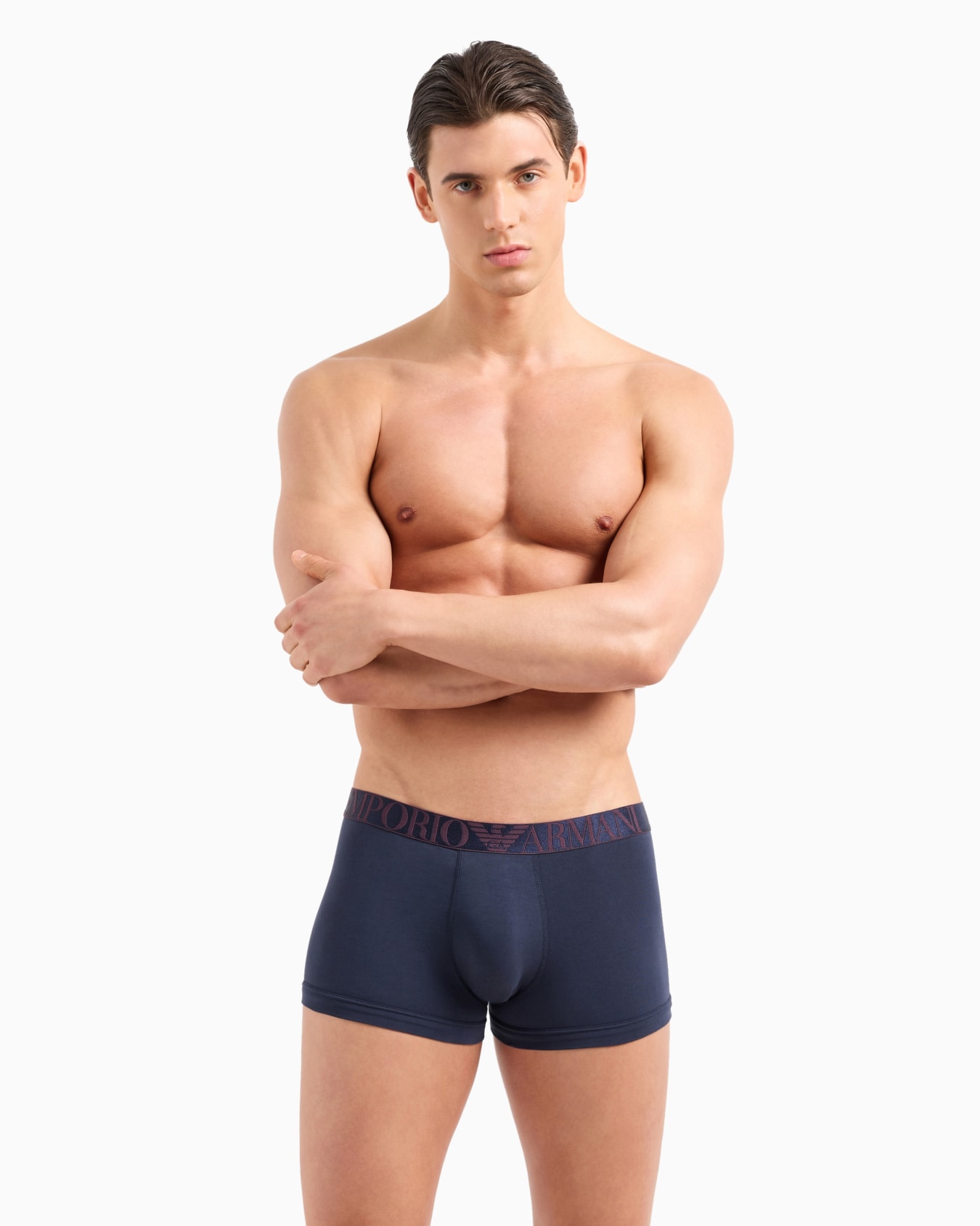 Lot de 3 boxers courts en coton biologique bande logo brillante ASV Diapositive 1