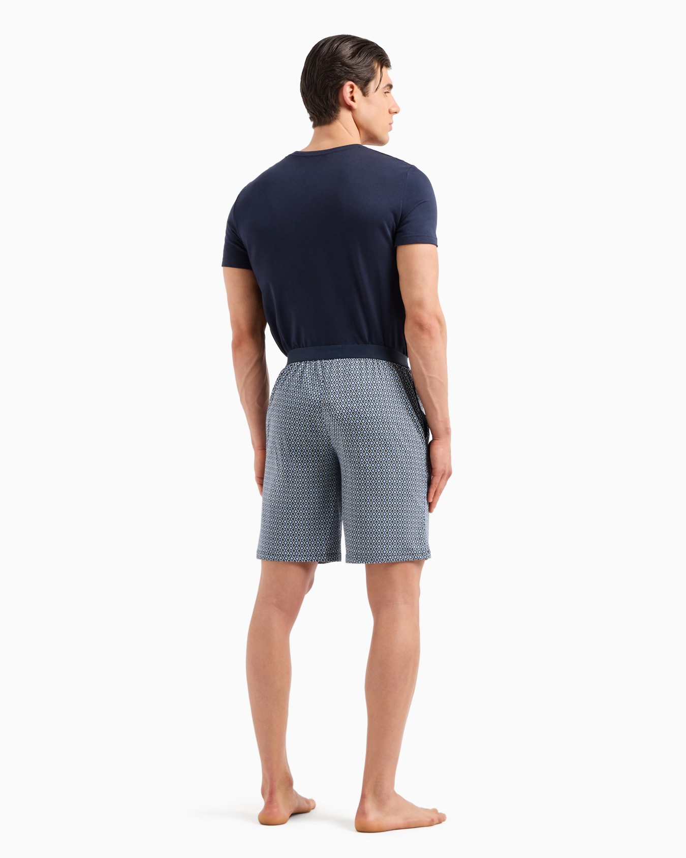 Pijama con bermudas con mezcla de estampados Diapositiva 2