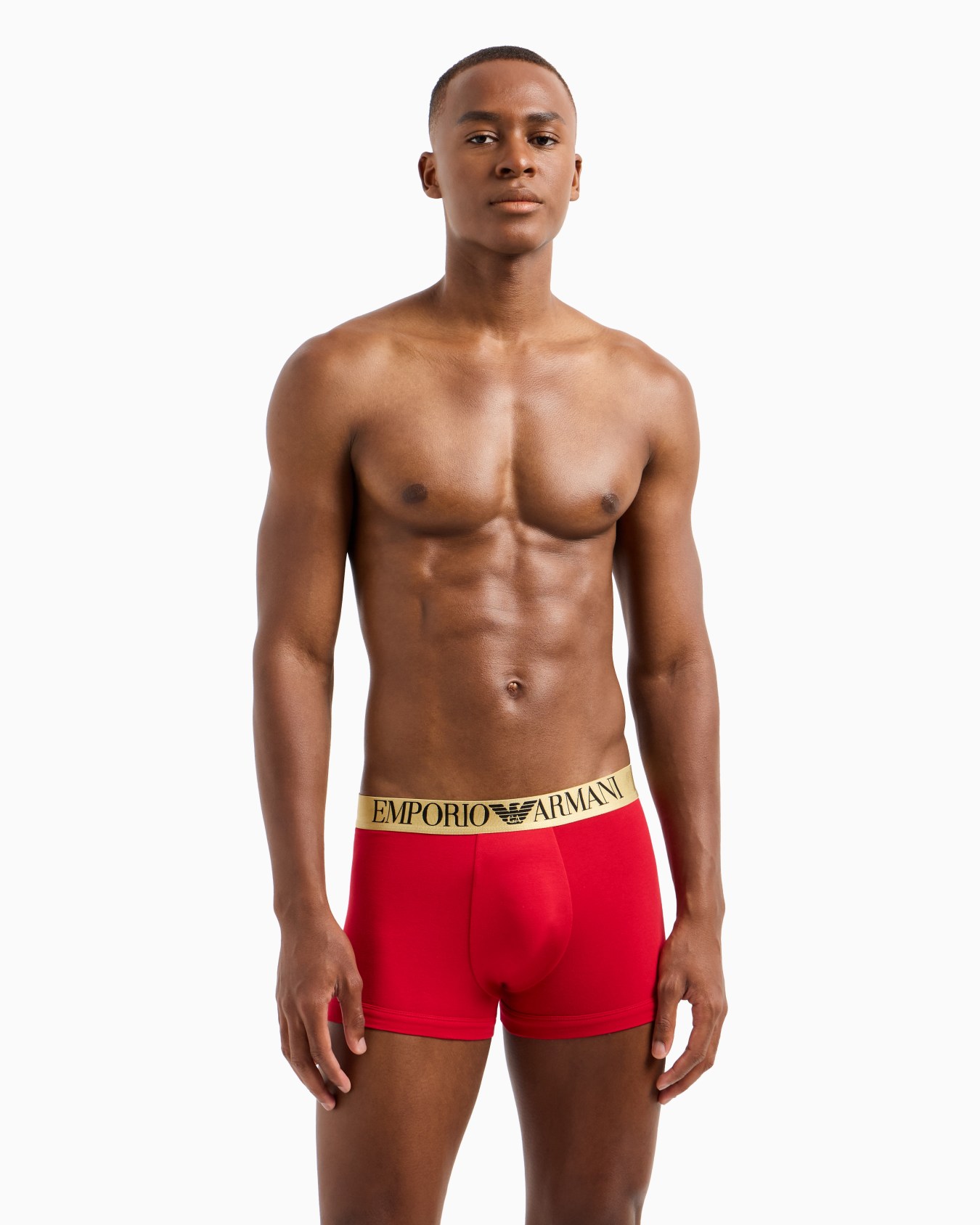 Shiny logo elasticated-waist boxer briefs Slide 1