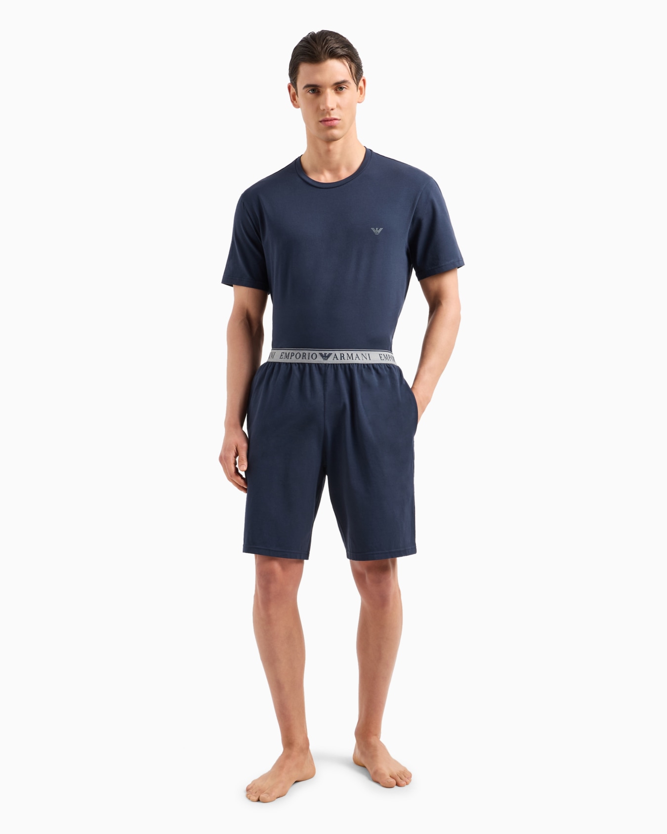 Comfort-fit pyjamas with endurance logo Bermuda shorts Slide 1
