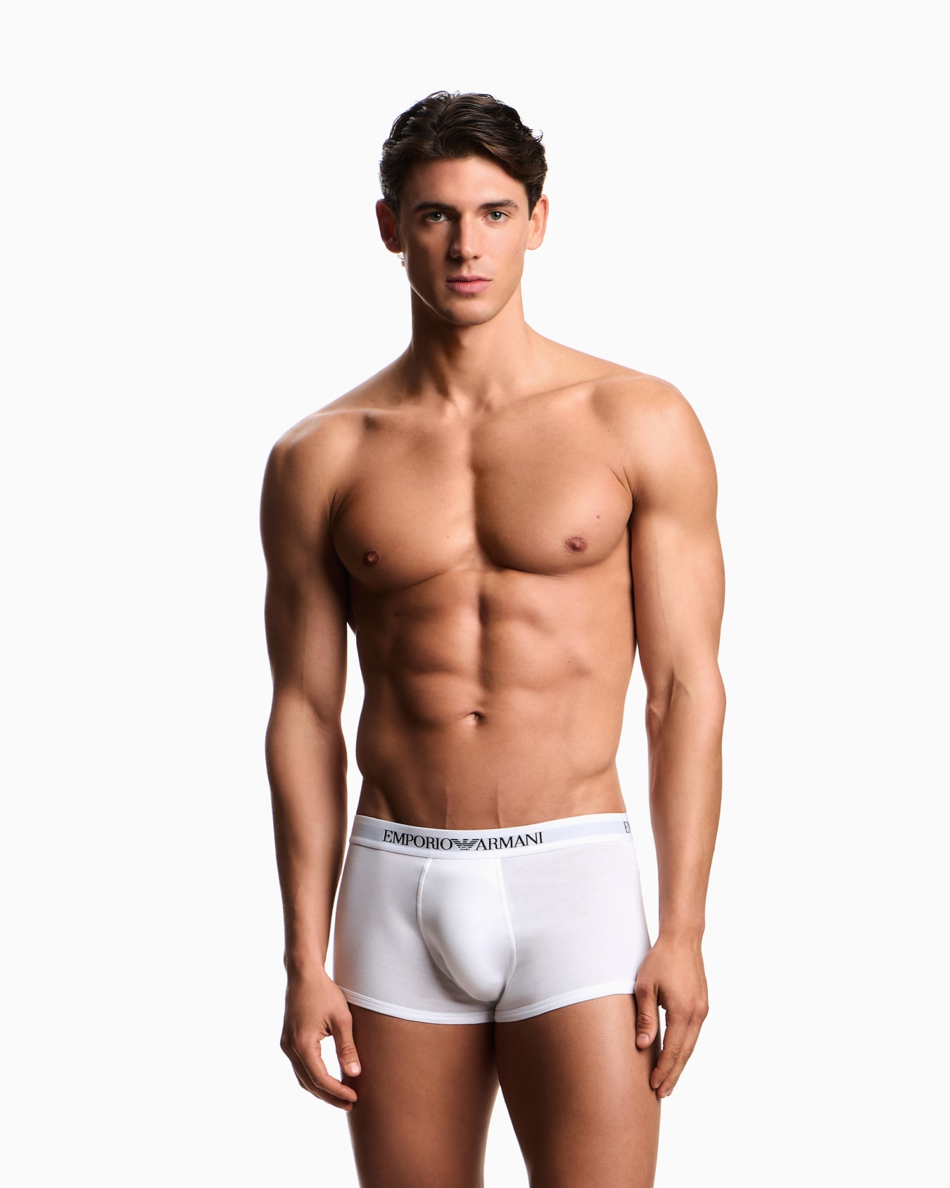 Three-pack of pure cotton basic boxer briefs Slide 1