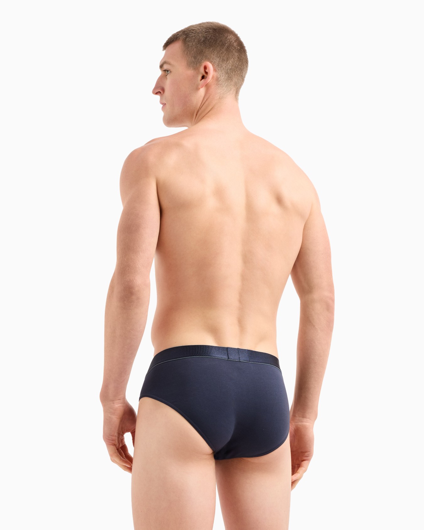 Three-pack of ASV shiny logoband organic-cotton briefs Slide 2