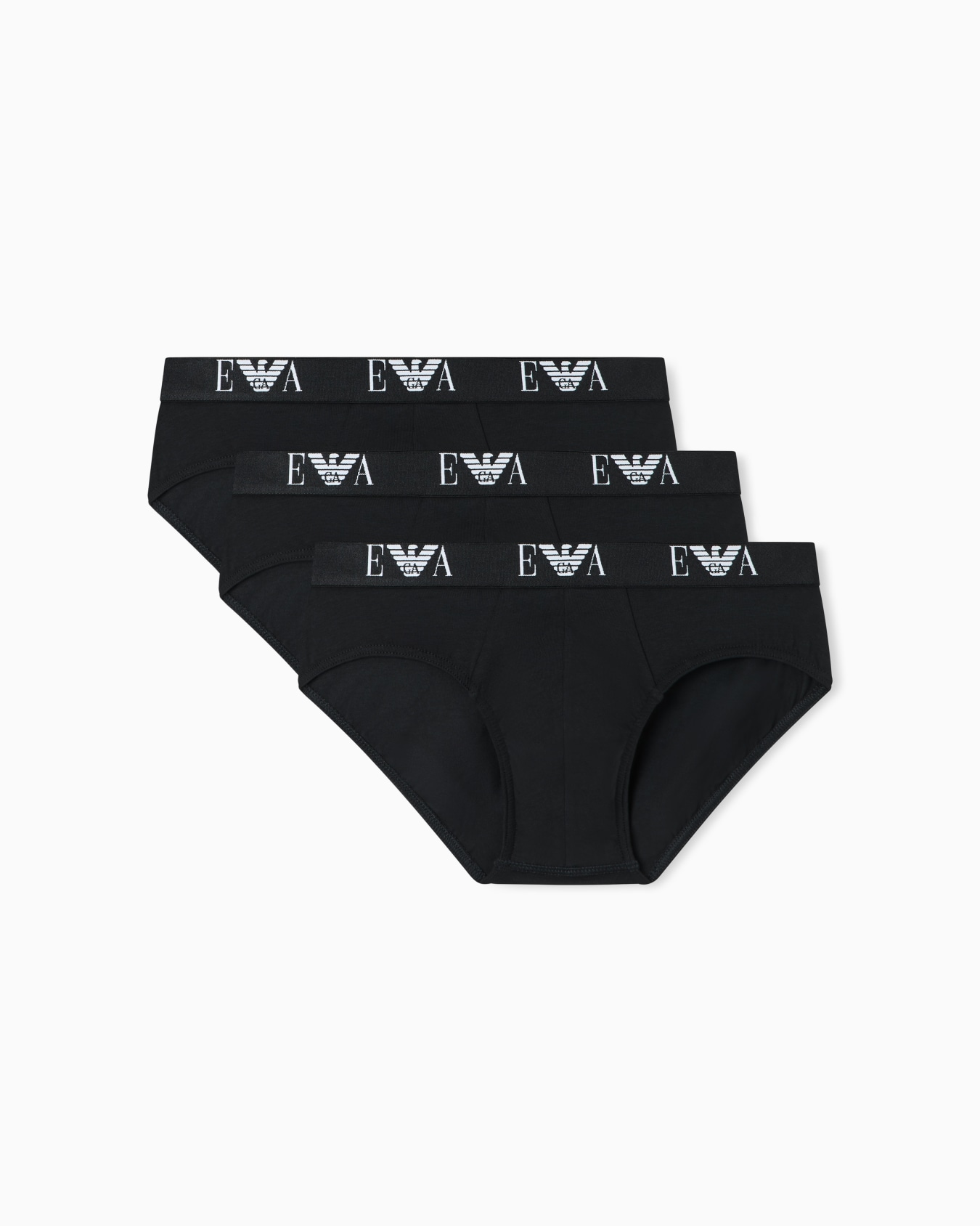 Three-pack of briefs with essential monogram logo Slide 0