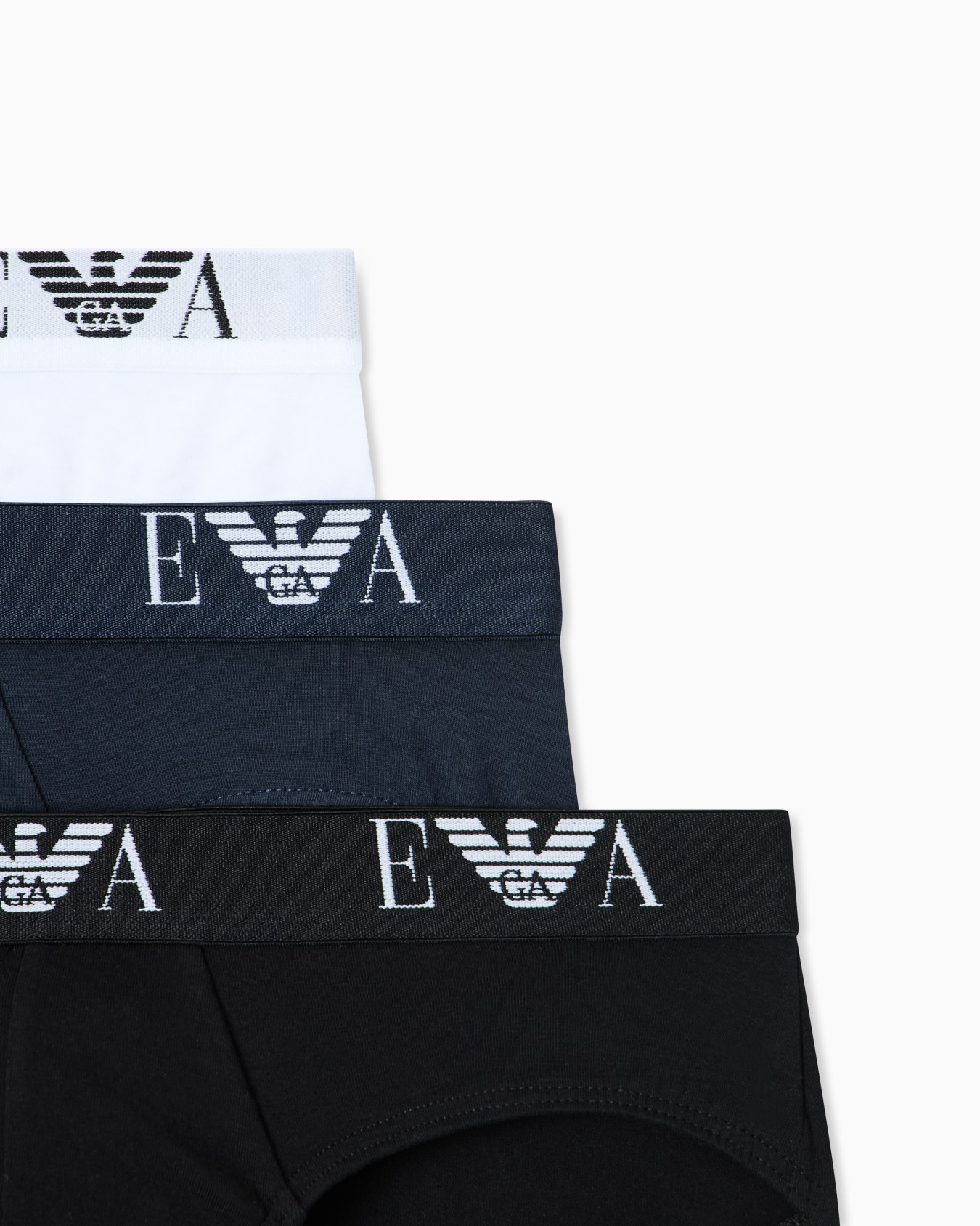 Three-pack of briefs with essential monogram logo Slide 3