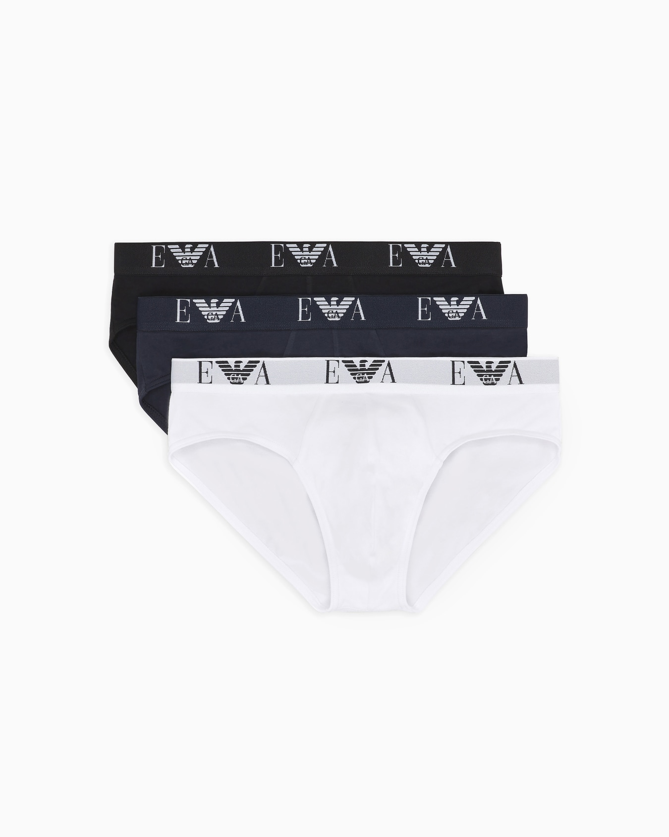 Three-pack of briefs with essential monogram logo Slide 0