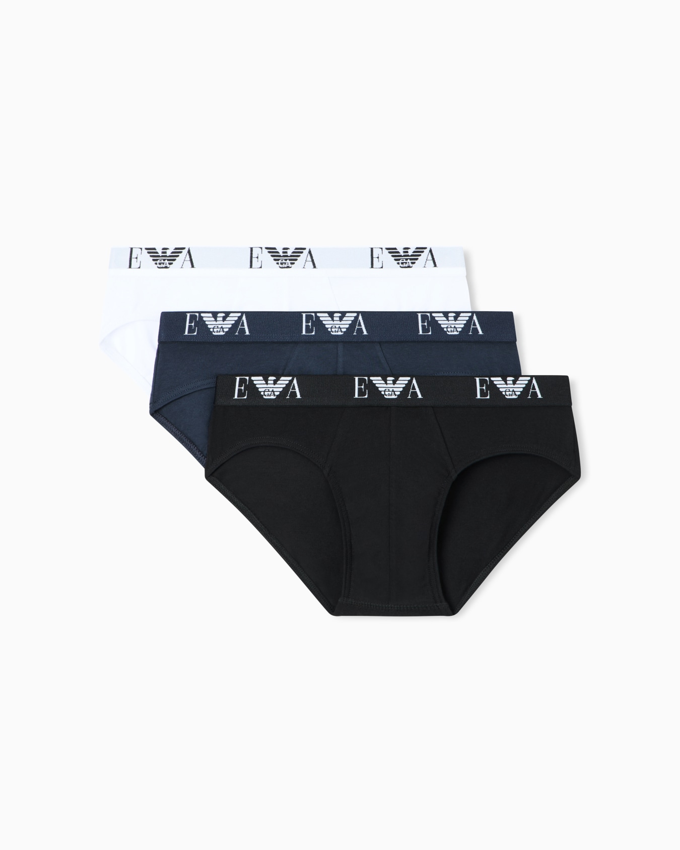 Three-pack of briefs with essential monogram logo Slide 0