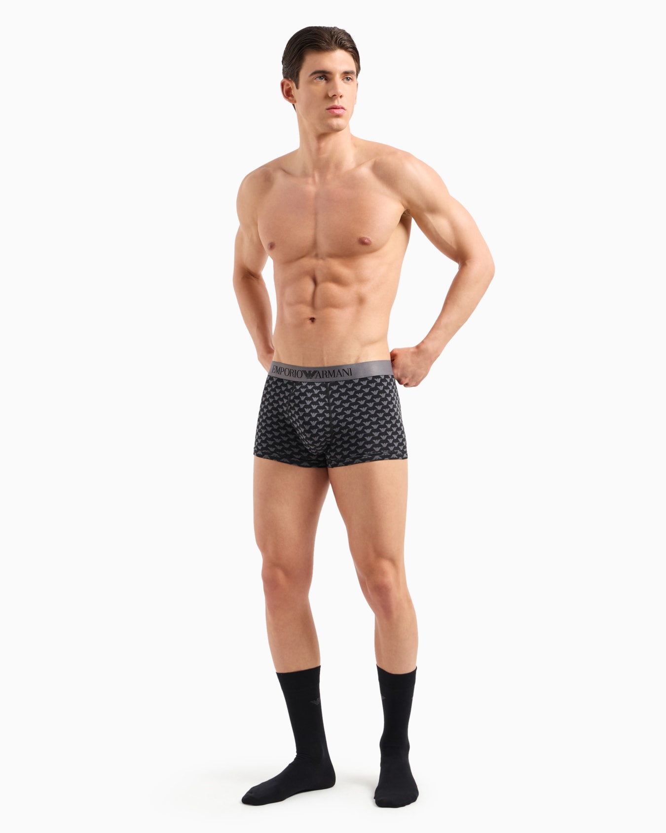 Holidays pattern boxer briefs and socks gift set Slide 1