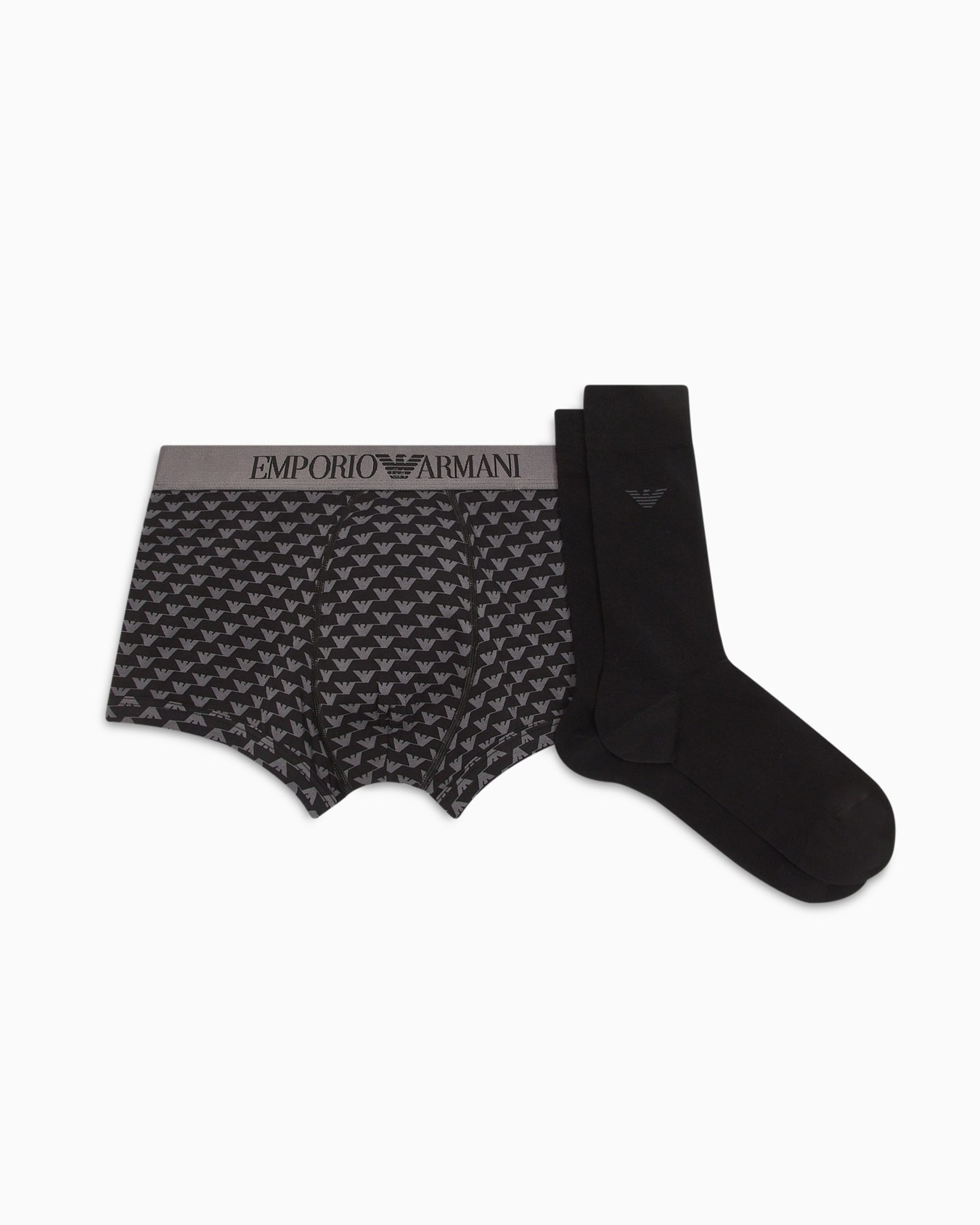 Holidays pattern boxer briefs and socks gift set Slide 0