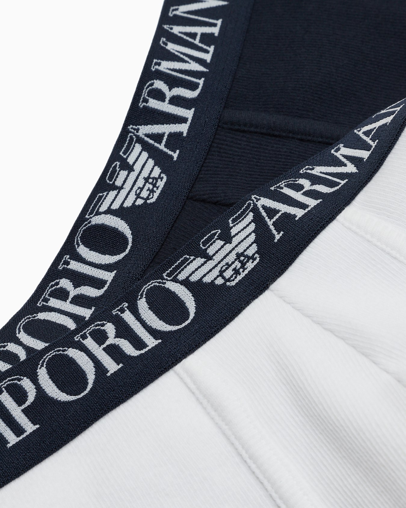Two-pack of ribbed cotton boxer briefs with logo band Slide 3