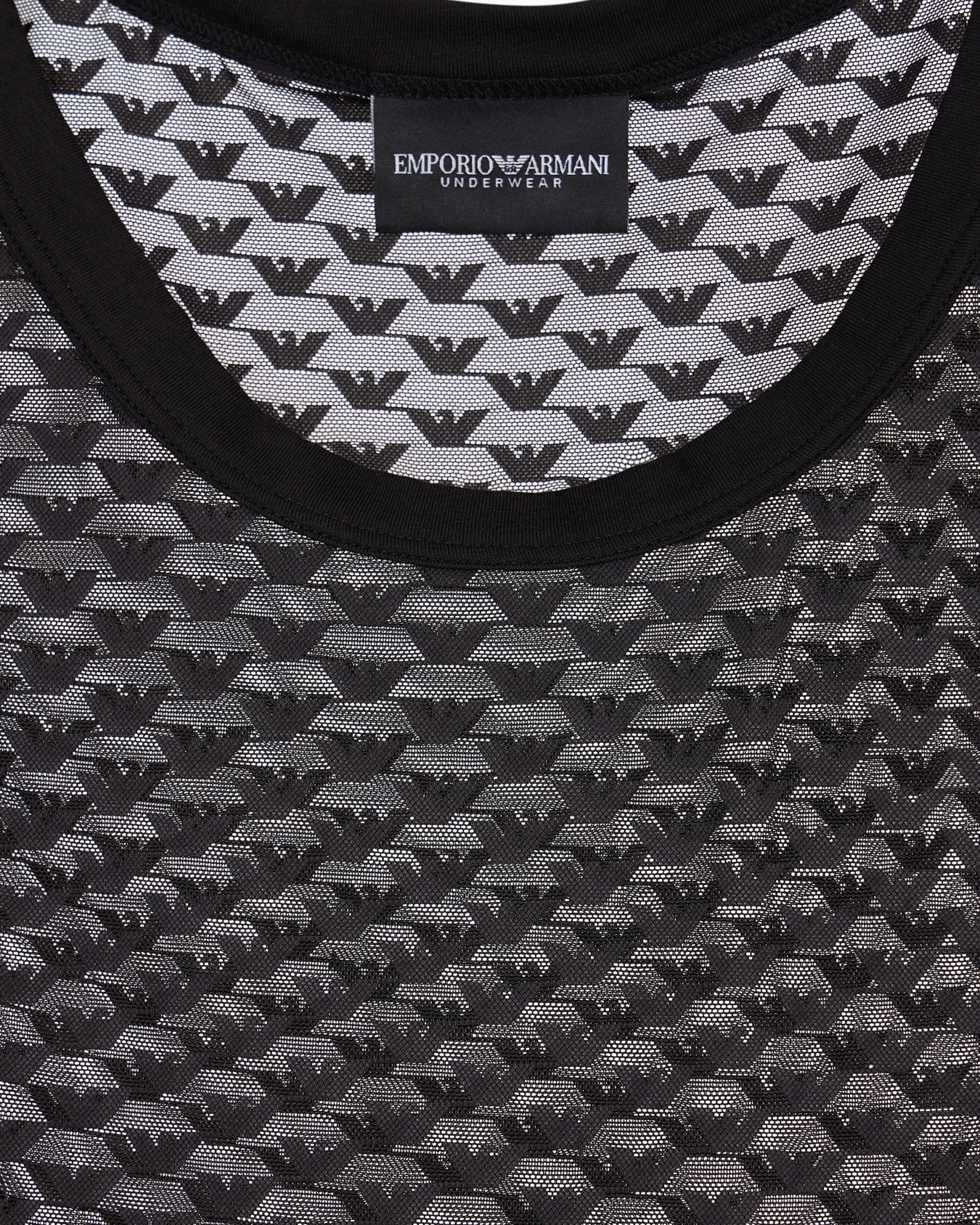 Canotta in mesh jacquard con logo eagle all over Slide 3