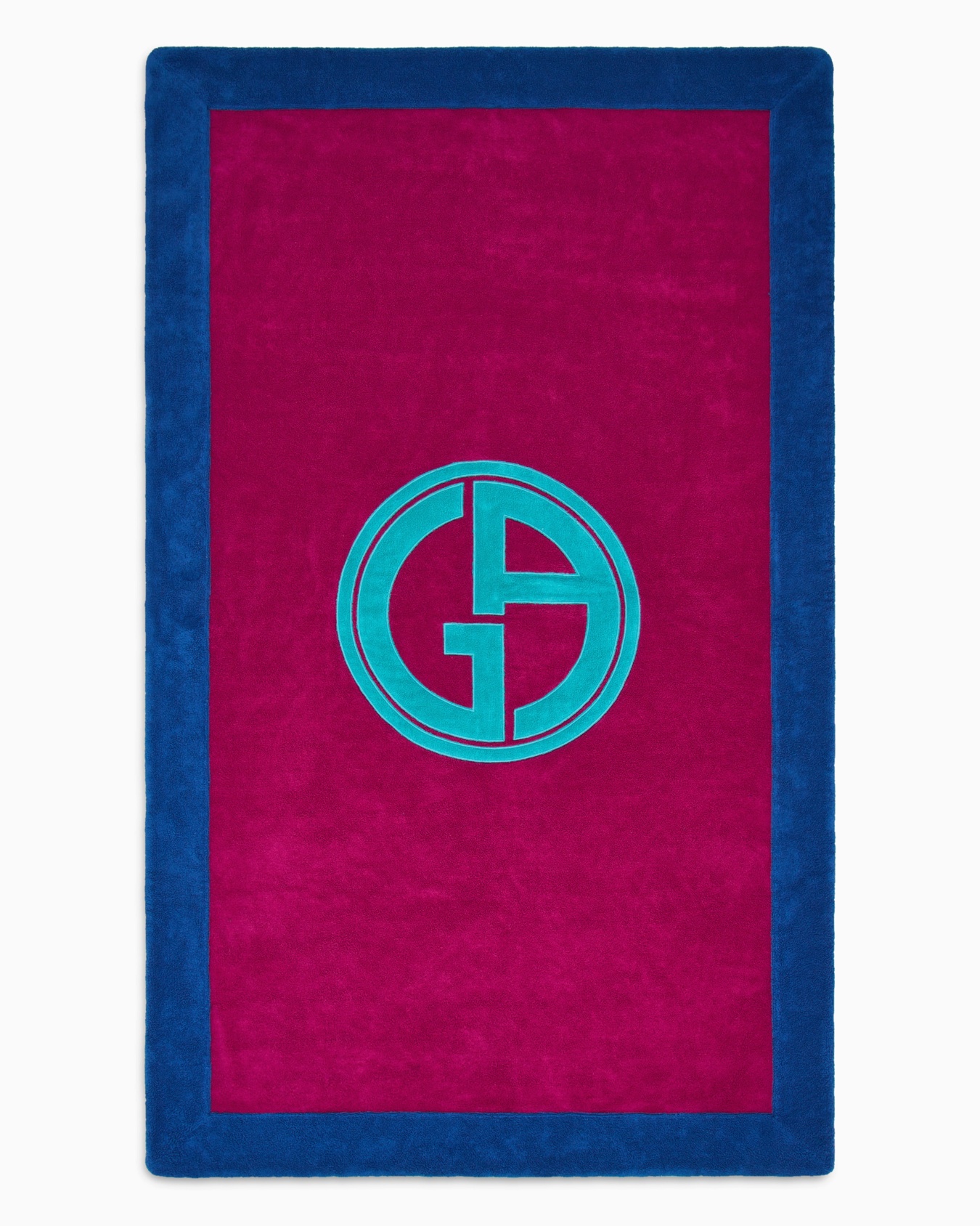 Two-toned beach towel with jacquard logo Slide 0