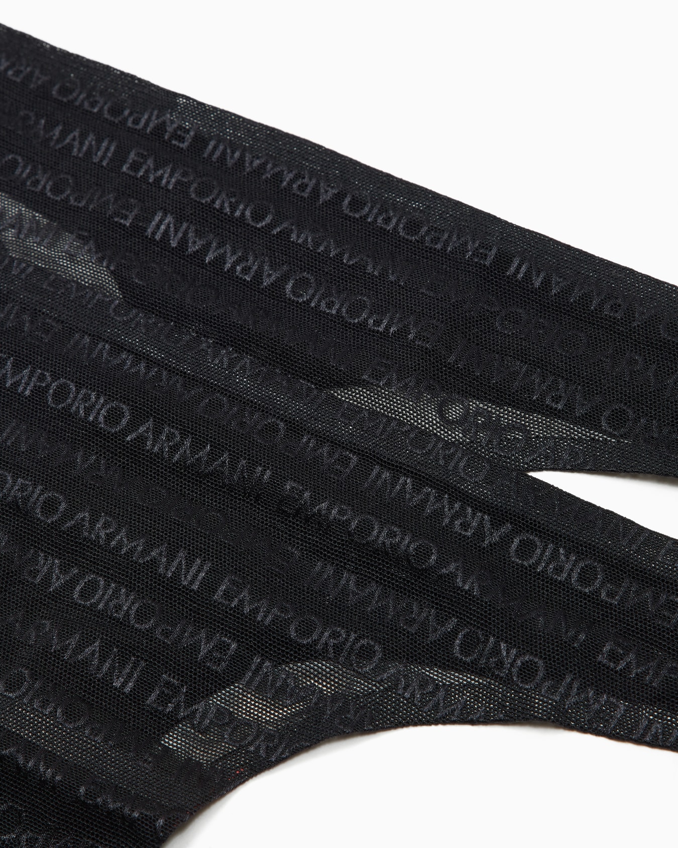 Two-pack of ASV recycled bonded mesh thongs with all-over logo lettering Slide 3