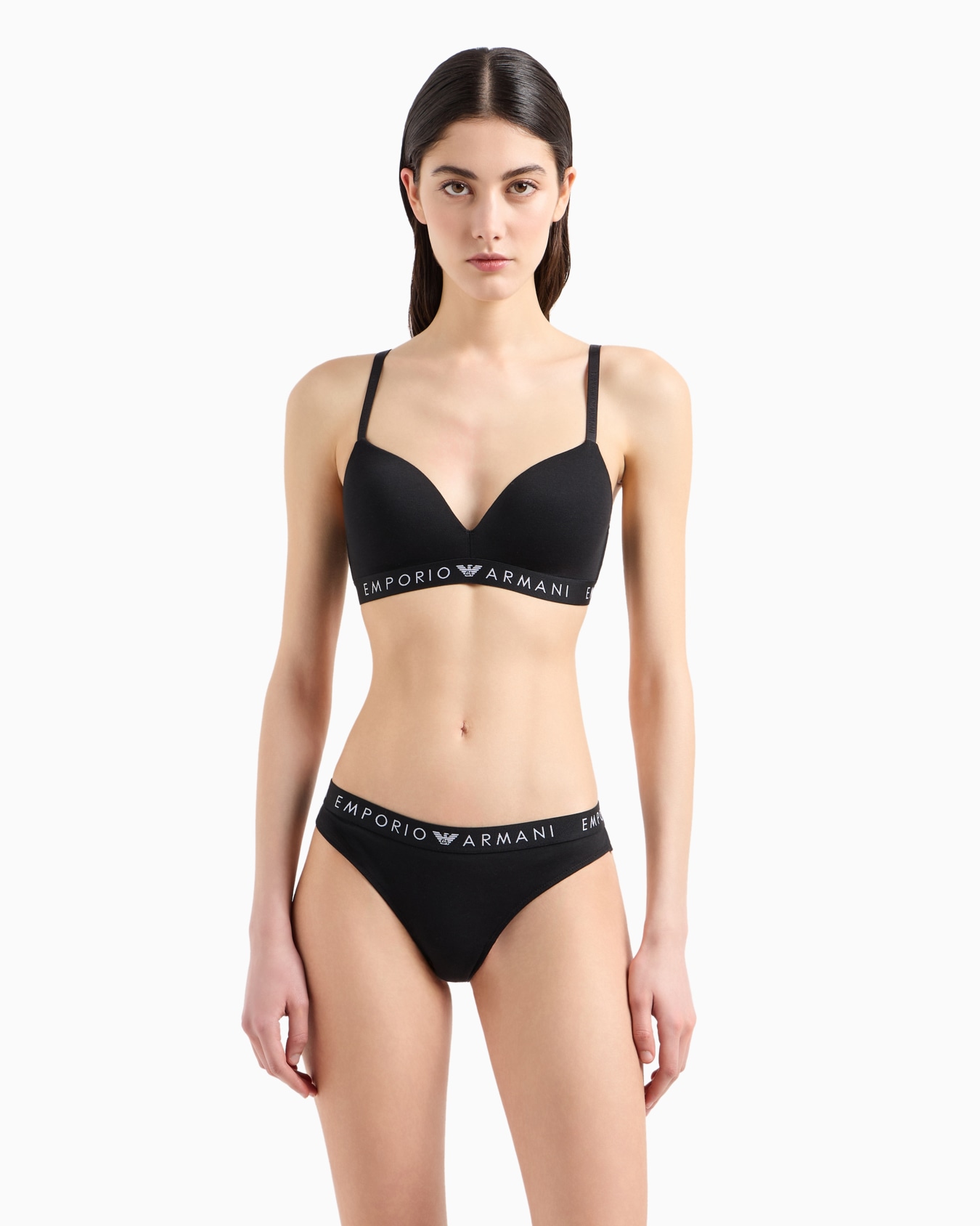 Two-pack of ASV Iconic organic-cotton Brazilian briefs with logo waistband Slide 1