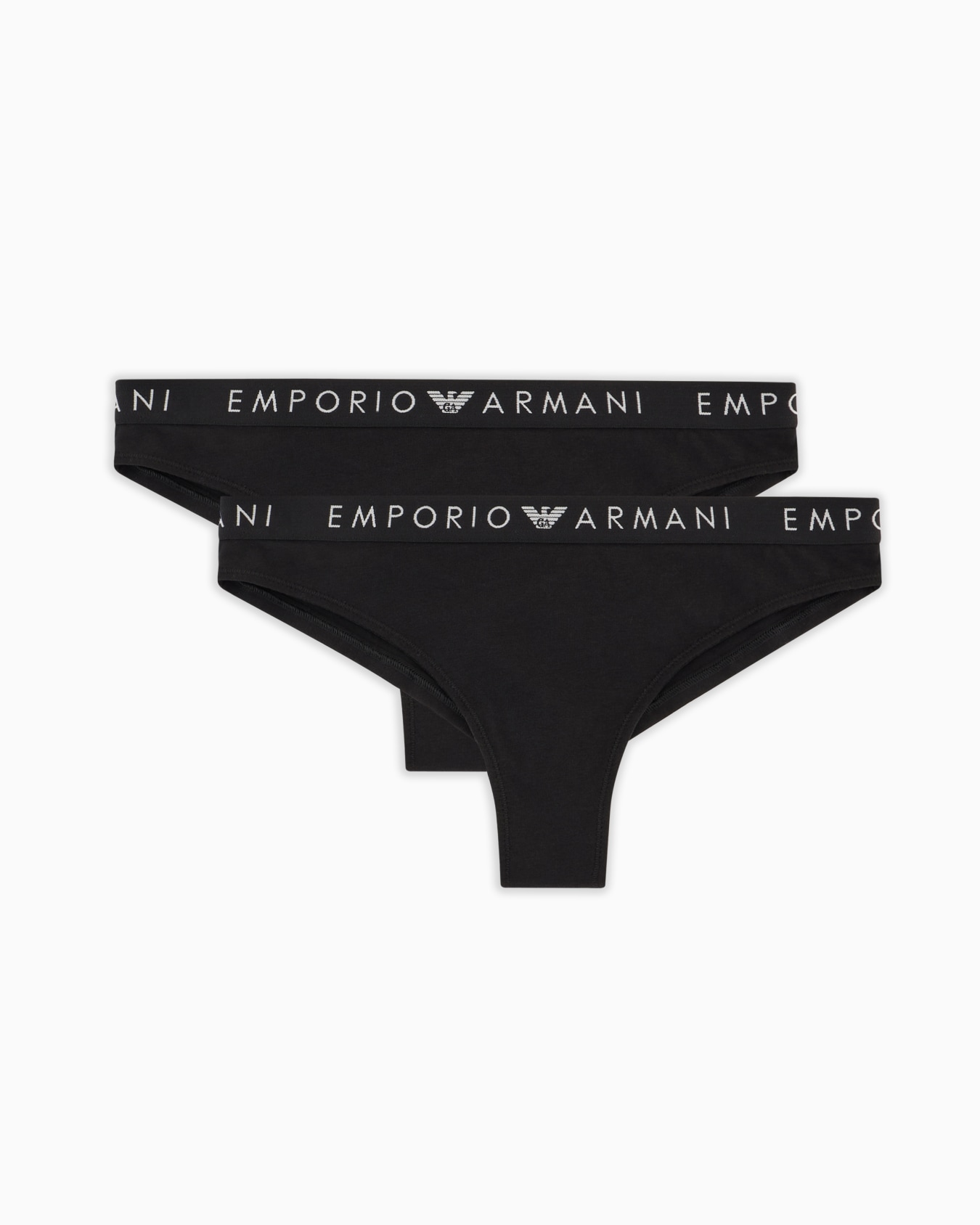 Two-pack of ASV Iconic organic-cotton Brazilian briefs with logo waistband Slide 0