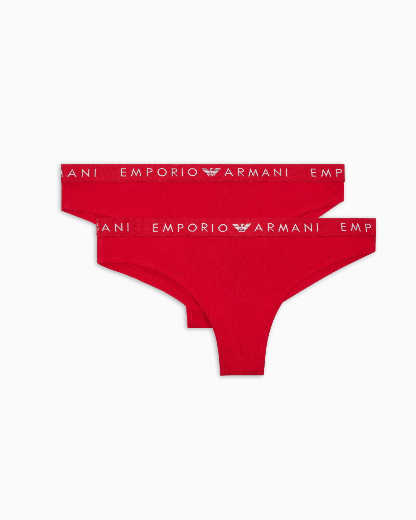 Two-pack of ASV Iconic organic-cotton Brazilian briefs with logo waistband Slide 0