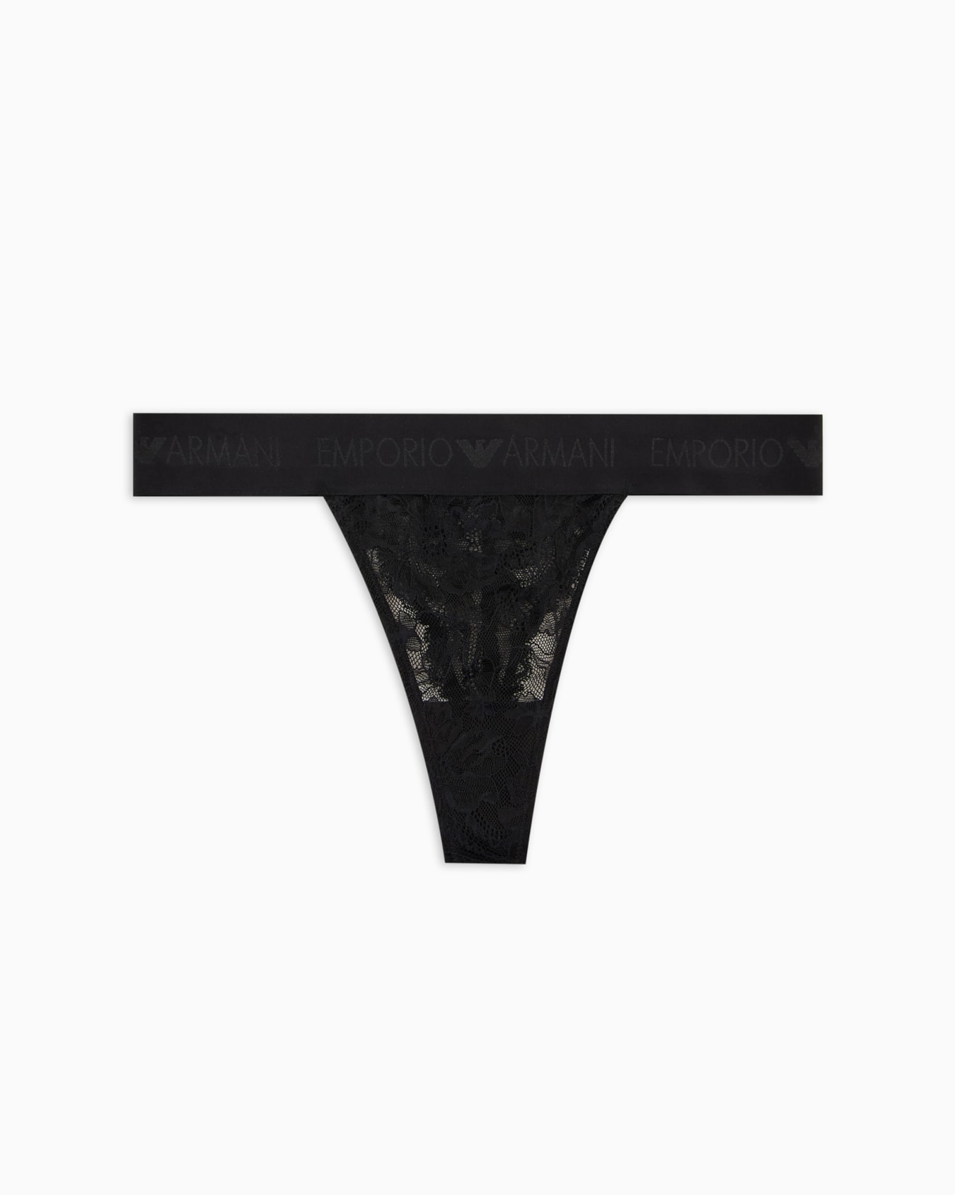ASV Eternal Lace thong in recycled lace with logo waist Slide 0