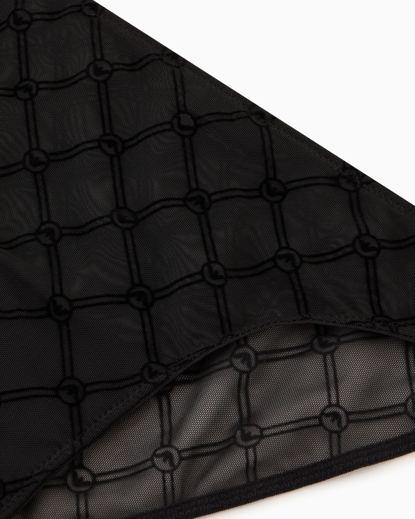 Mesh Brazilian briefs with all-over flocked monogram Slide 3