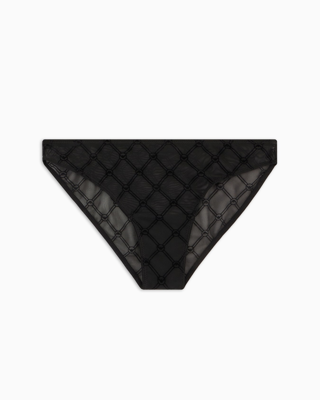 Mesh Brazilian briefs with all-over flocked monogram Slide 0