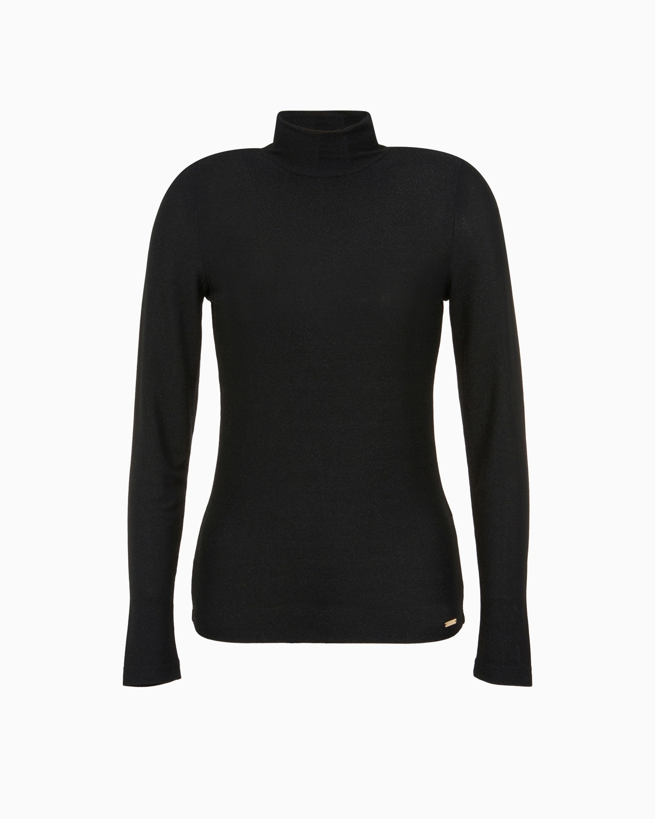 Mock-neck loungewear jumper in Lurex knit Slide 0