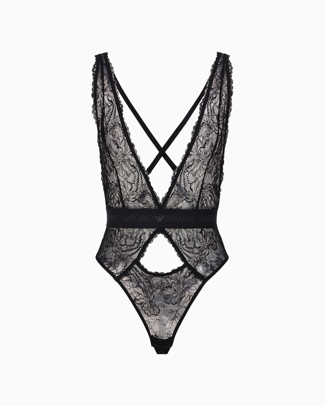 ASV Eternal Lace bodysuit in recycled lace with logo waist Slide 0