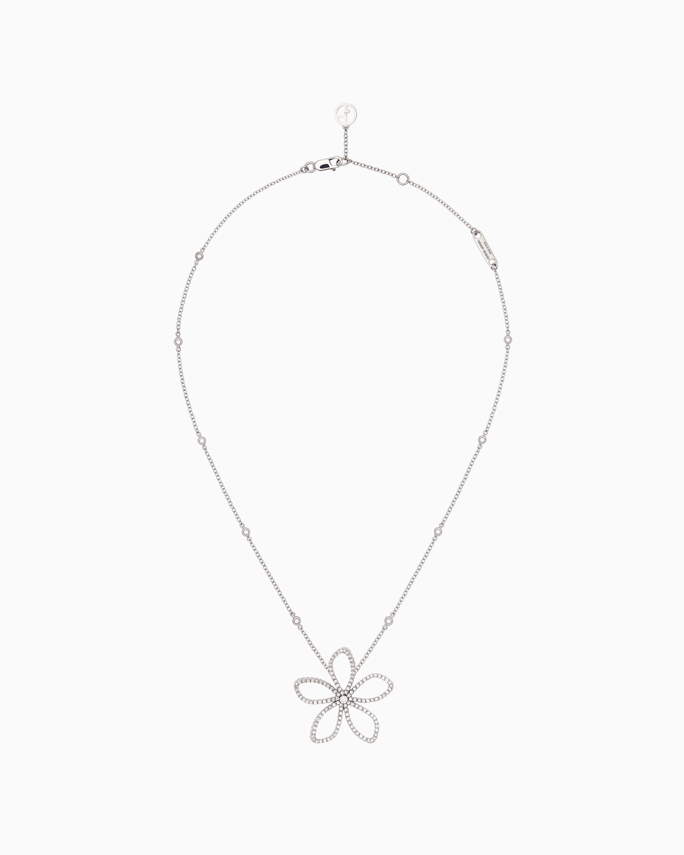 18K white-gold, diamond Sì necklace Slide 0