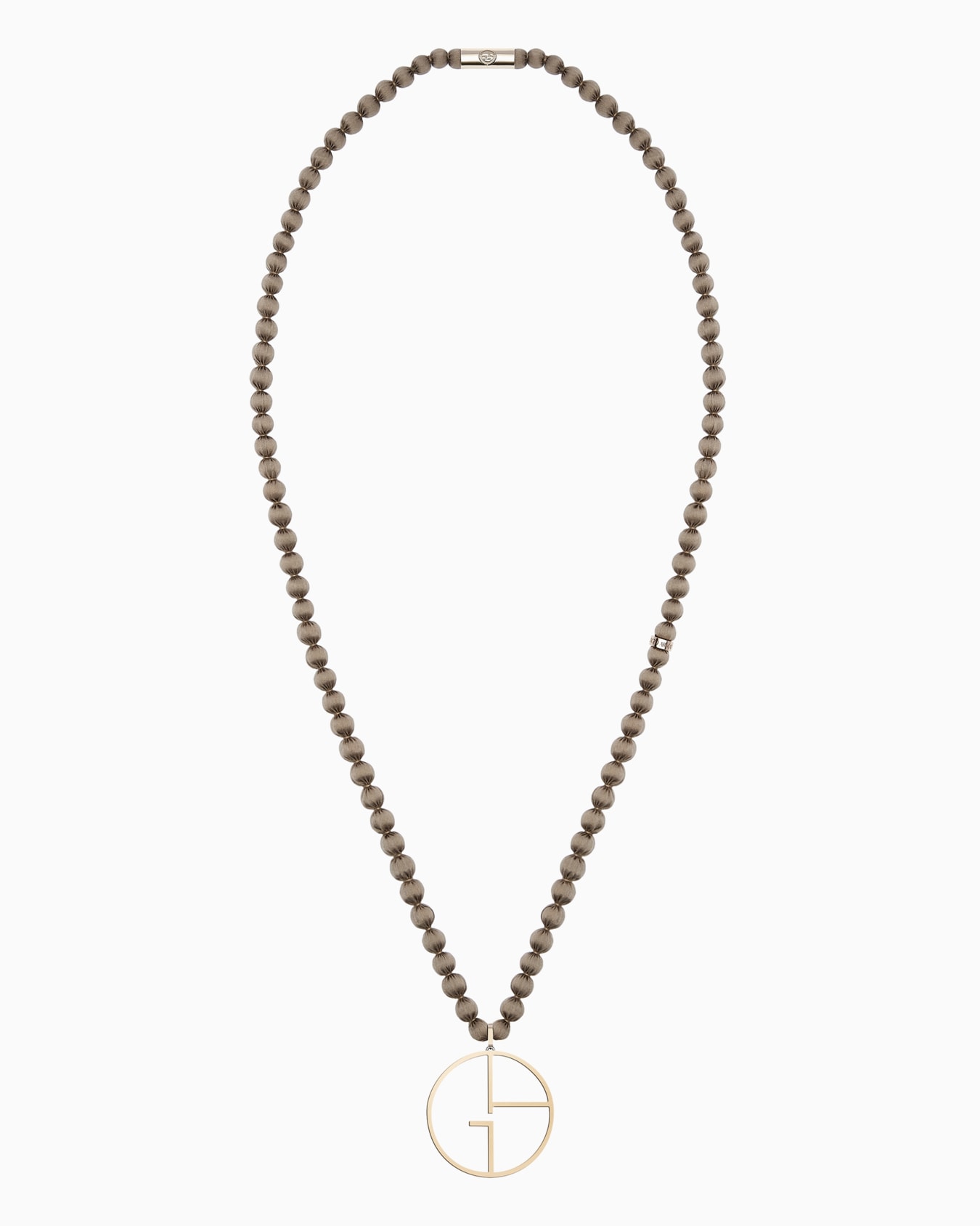 Gold-and-silk Borgonuovo necklace Slide 0