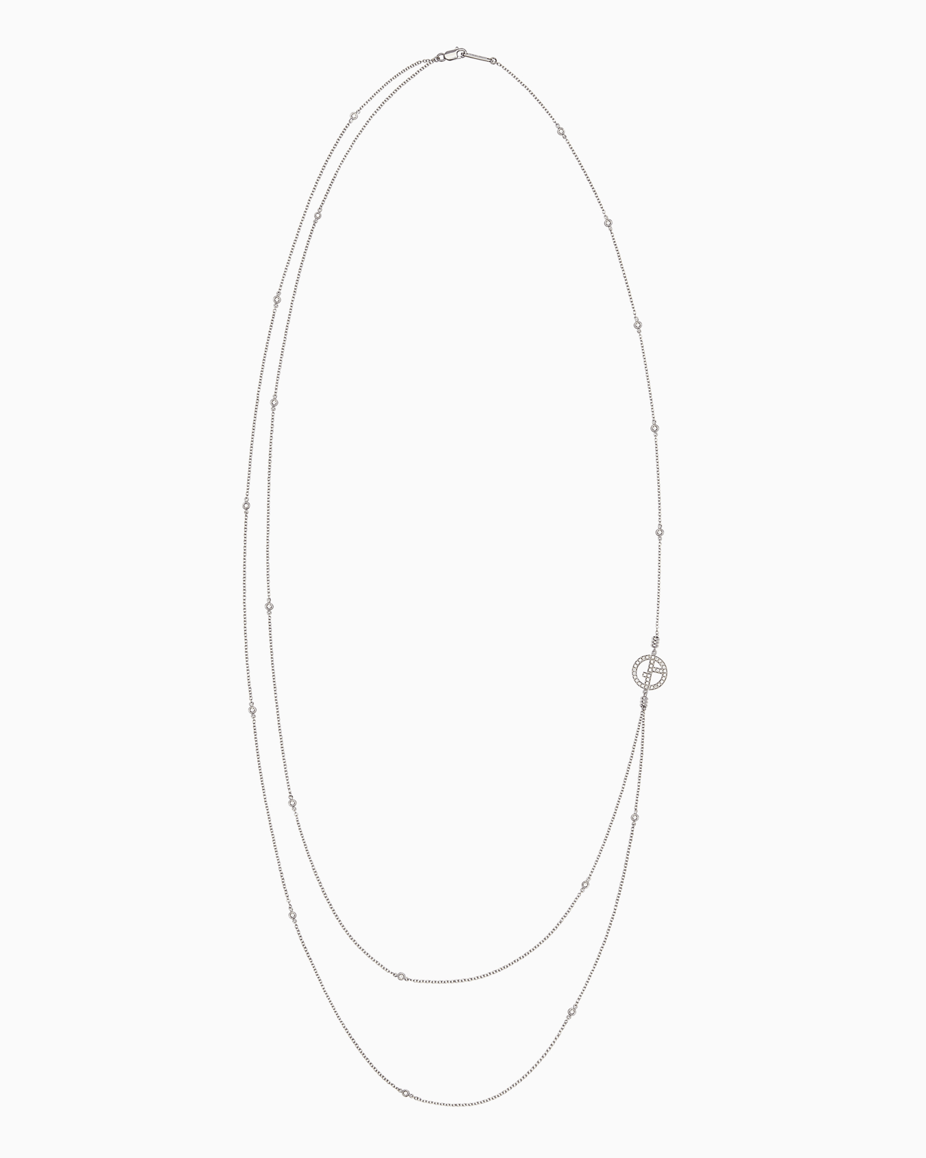 18K white-gold, diamond Borgonuovo necklace Slide 0
