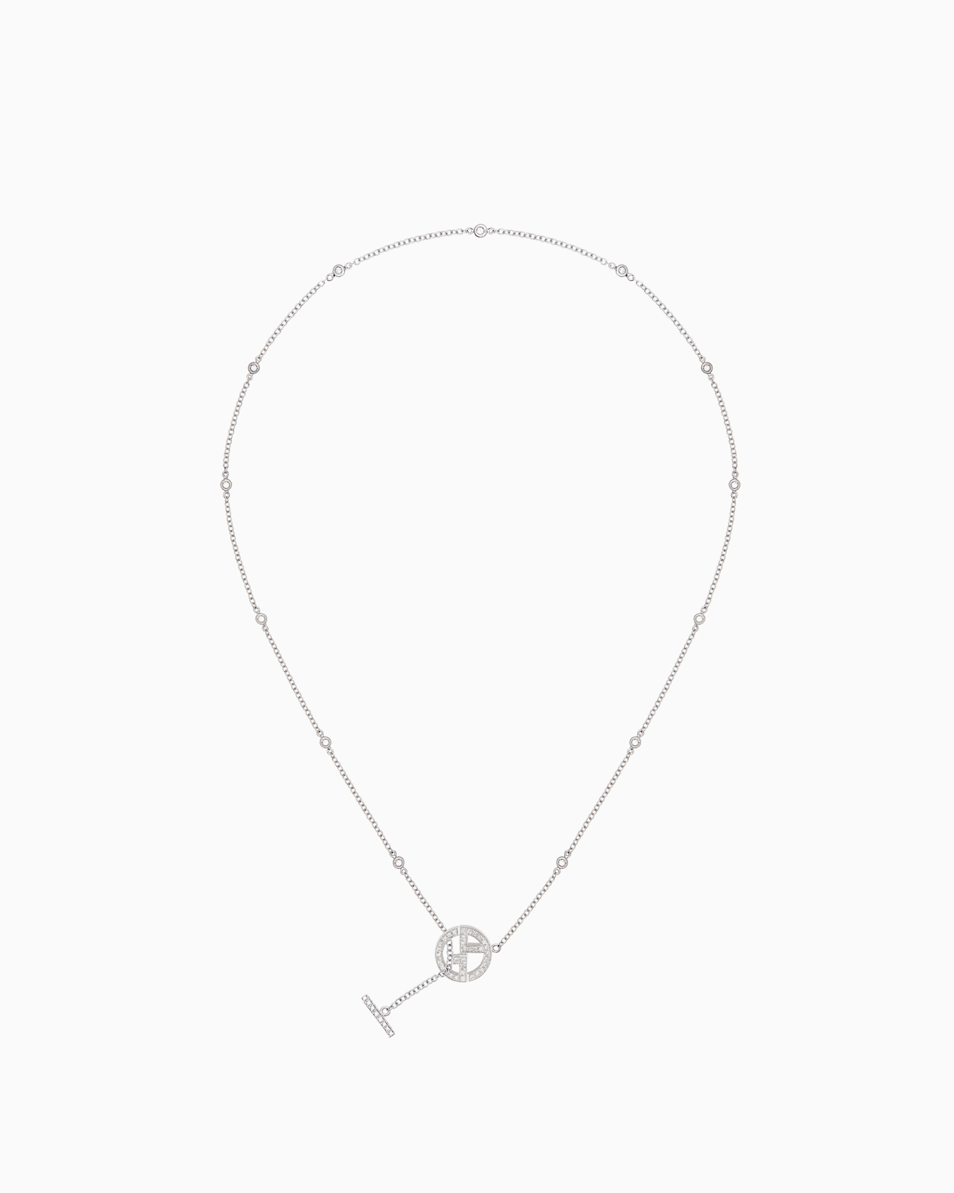 18K white-gold, diamond Borgonuovo necklace Slide 0