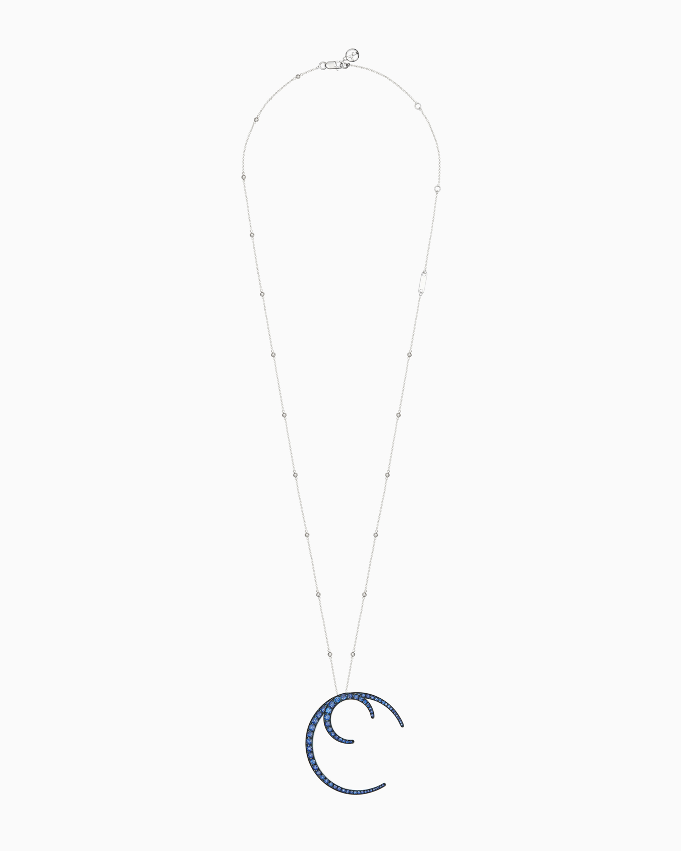 Kette der Firmamento-Reihe aus 18 kt Weißgold Saphir Folie 0