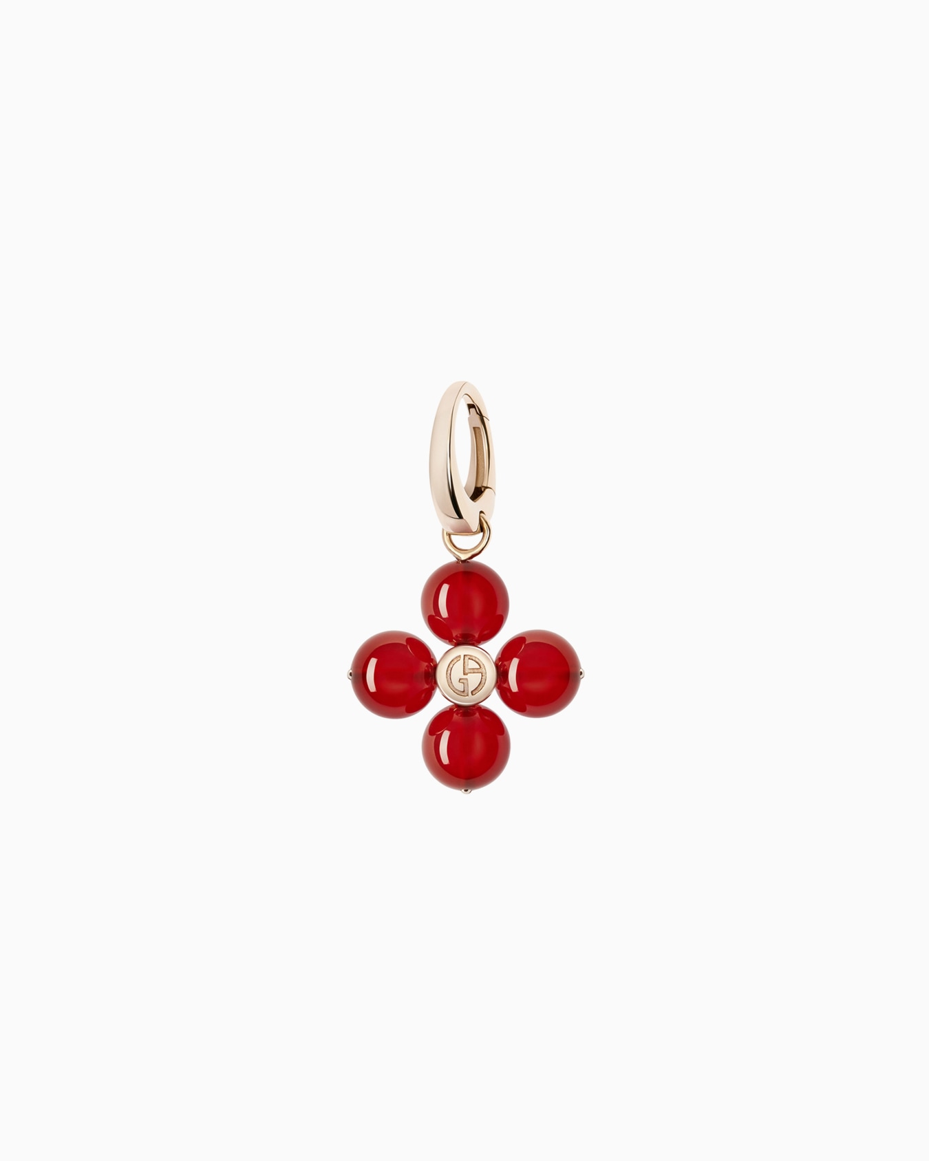 Tamara charm in 18k gold and carnelian spheres Slide 0