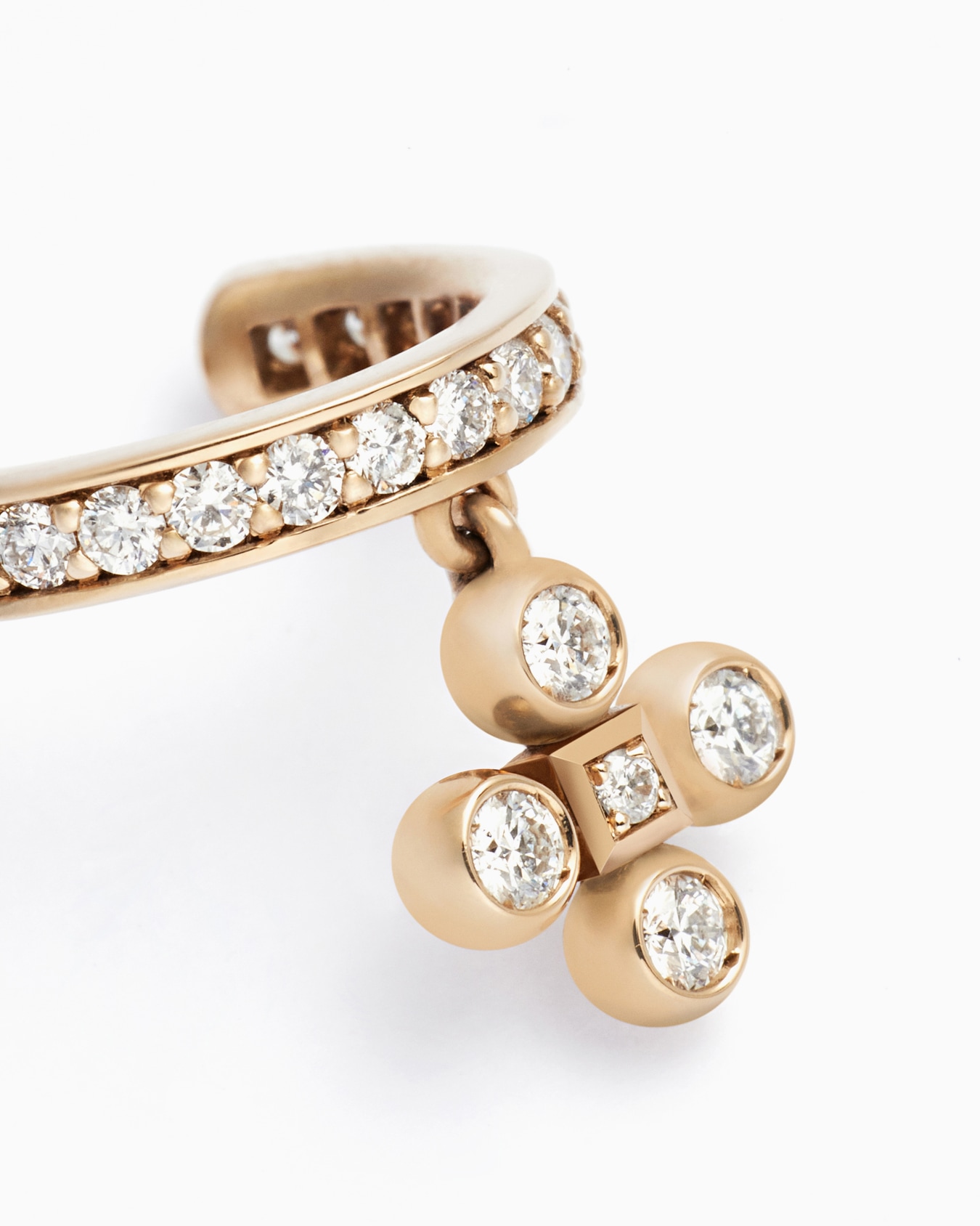 Gioia 18k gold and diamond earrings Slide 1