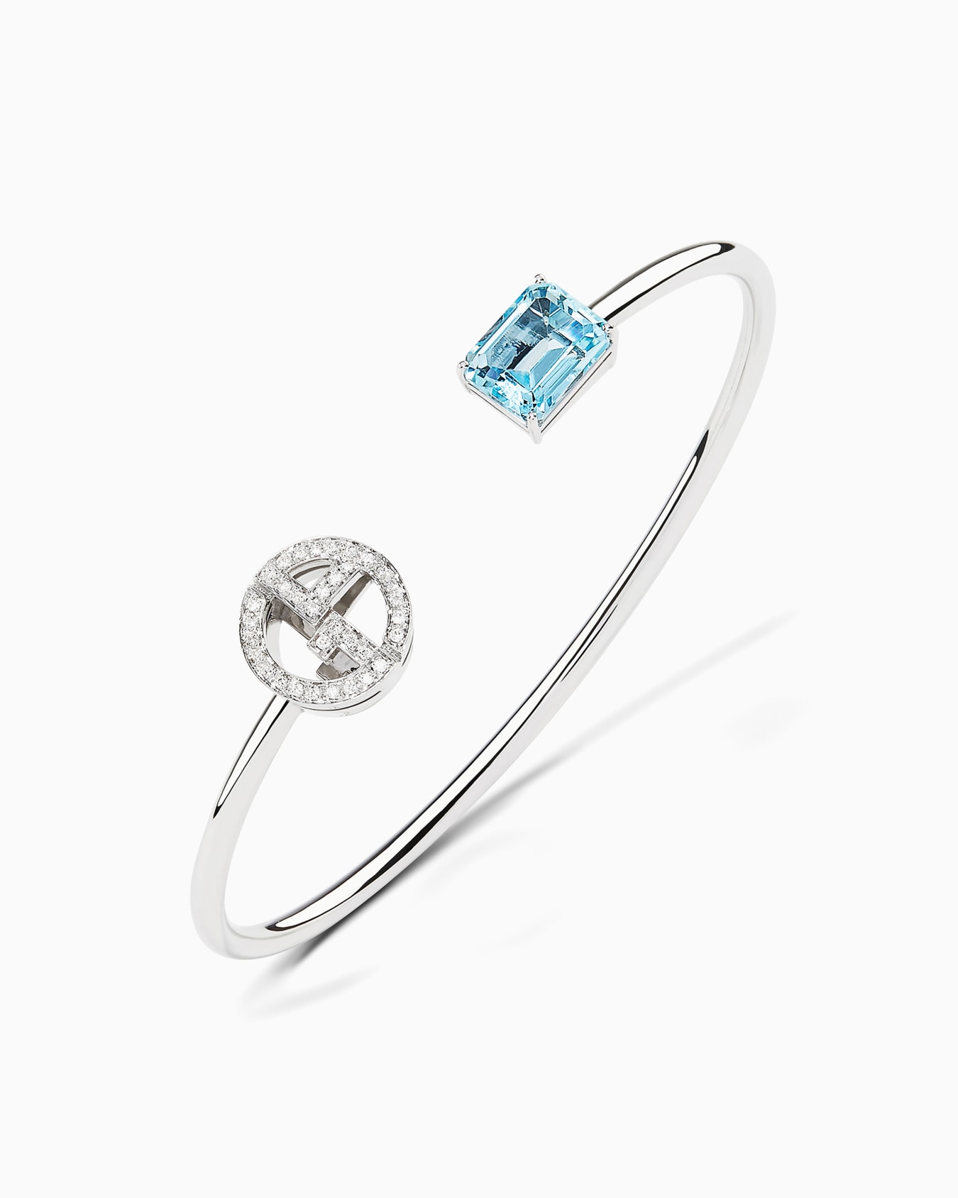 18K white-gold, diamond-and-topaz Borgonuovo bracelet Slide 0