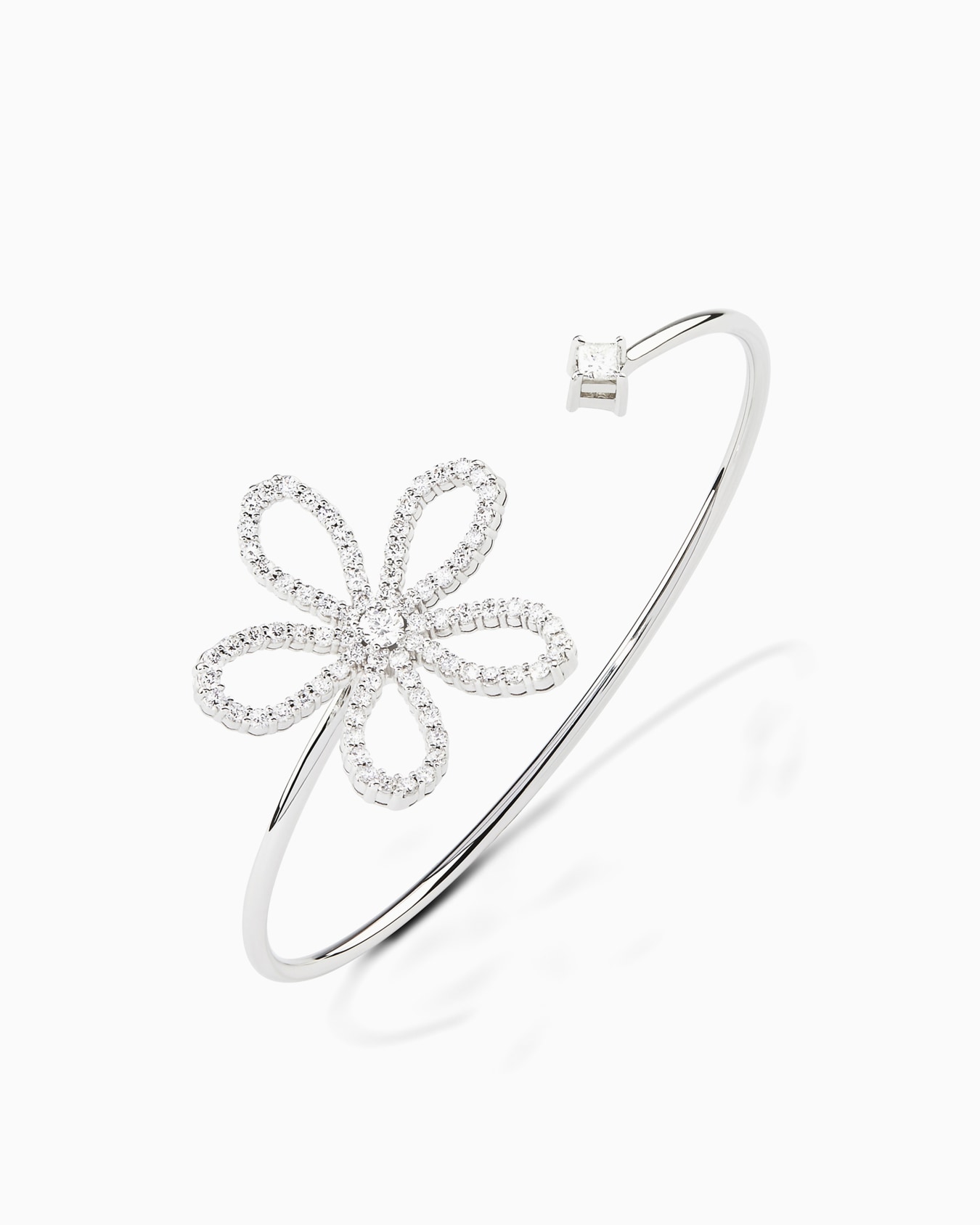 Broche Sì en or blanc 18 carats et diamants Diapositive 0