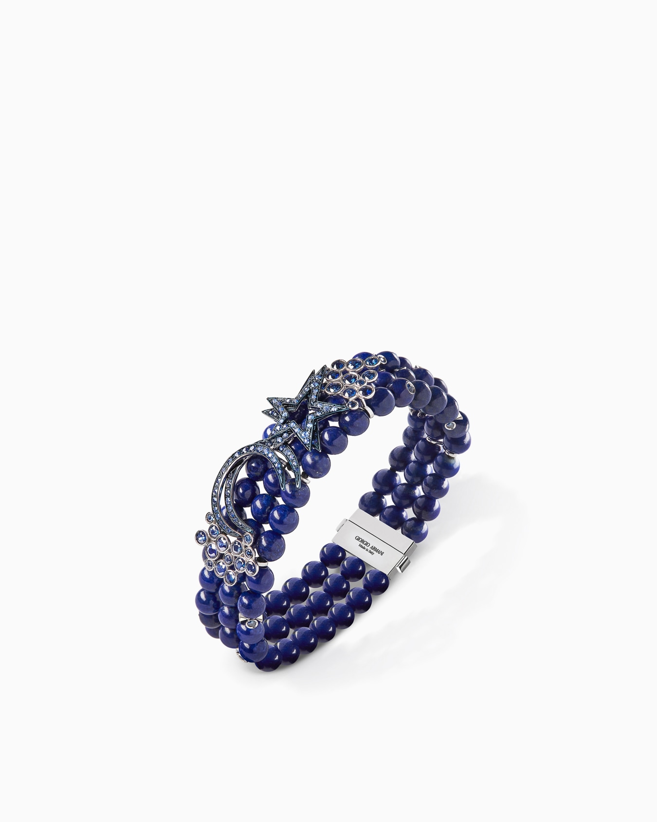 18K white-gold, sapphire and lapis-lazuli Firmamento bracelet Slide 0