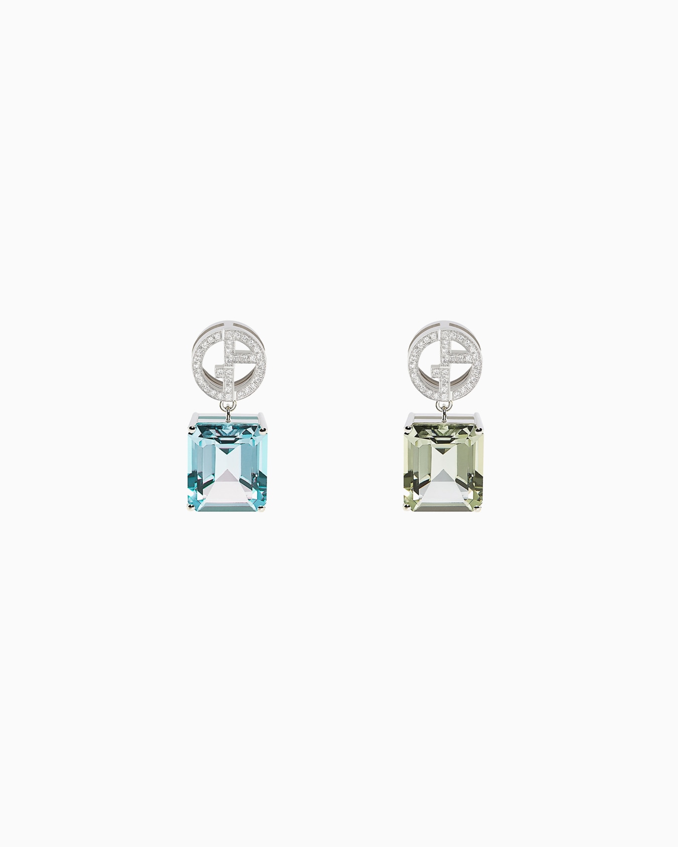 18K white-gold, diamond-and-gemstone Borgonuovo earrings Slide 0