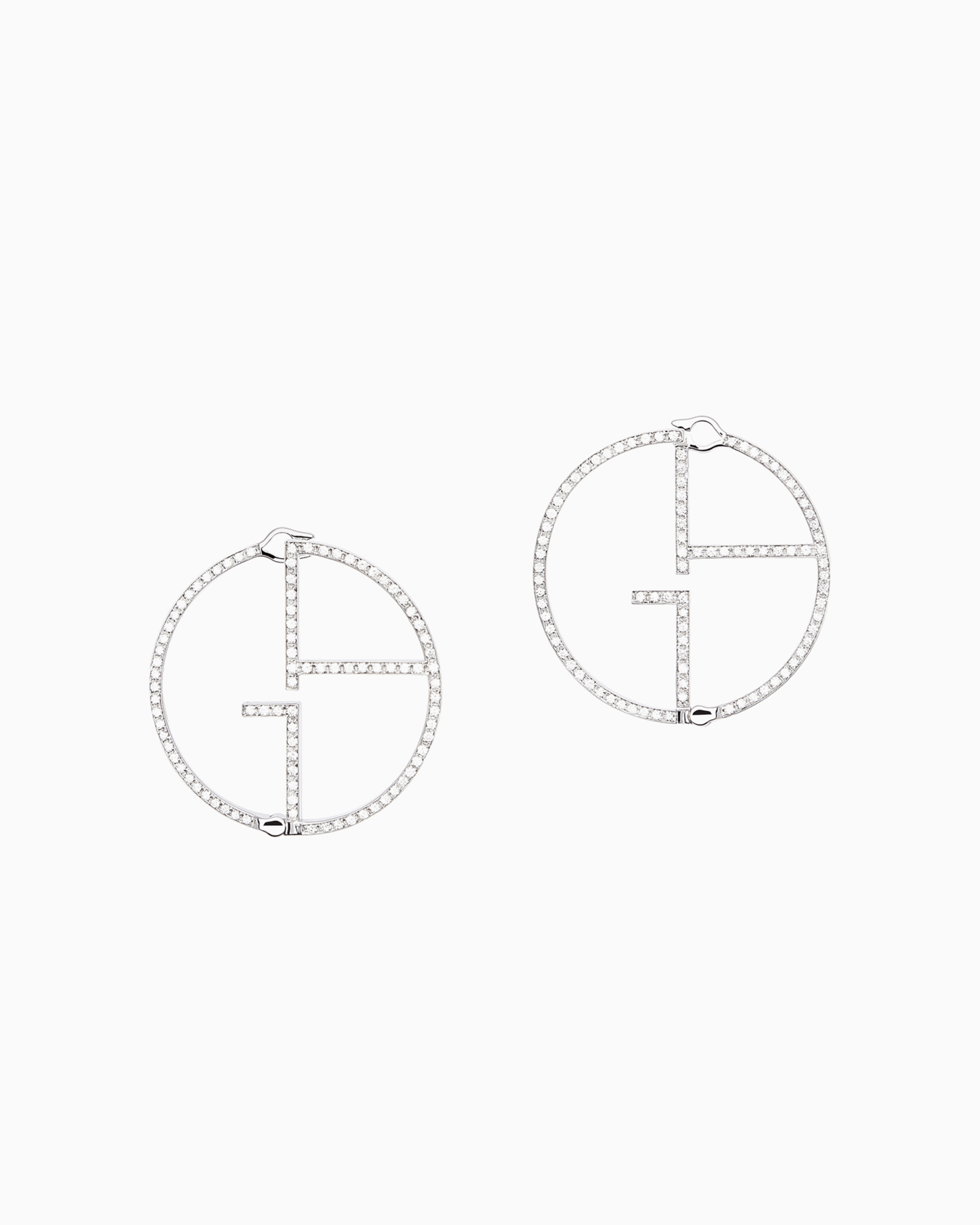 18K white-gold, diamond Borgonuovo earrings Slide 0