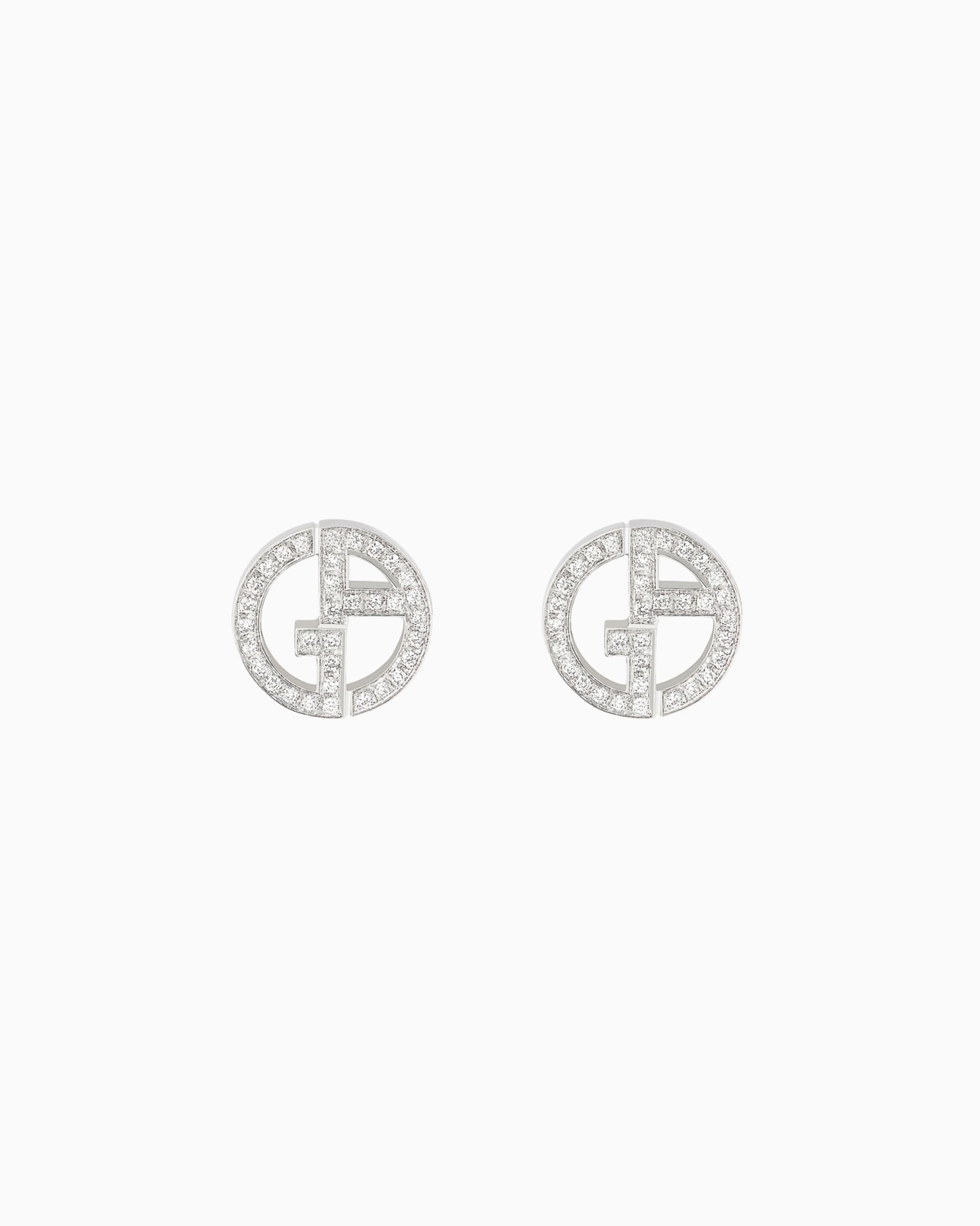 18K white-gold, diamond Borgonuovo earrings Slide 0