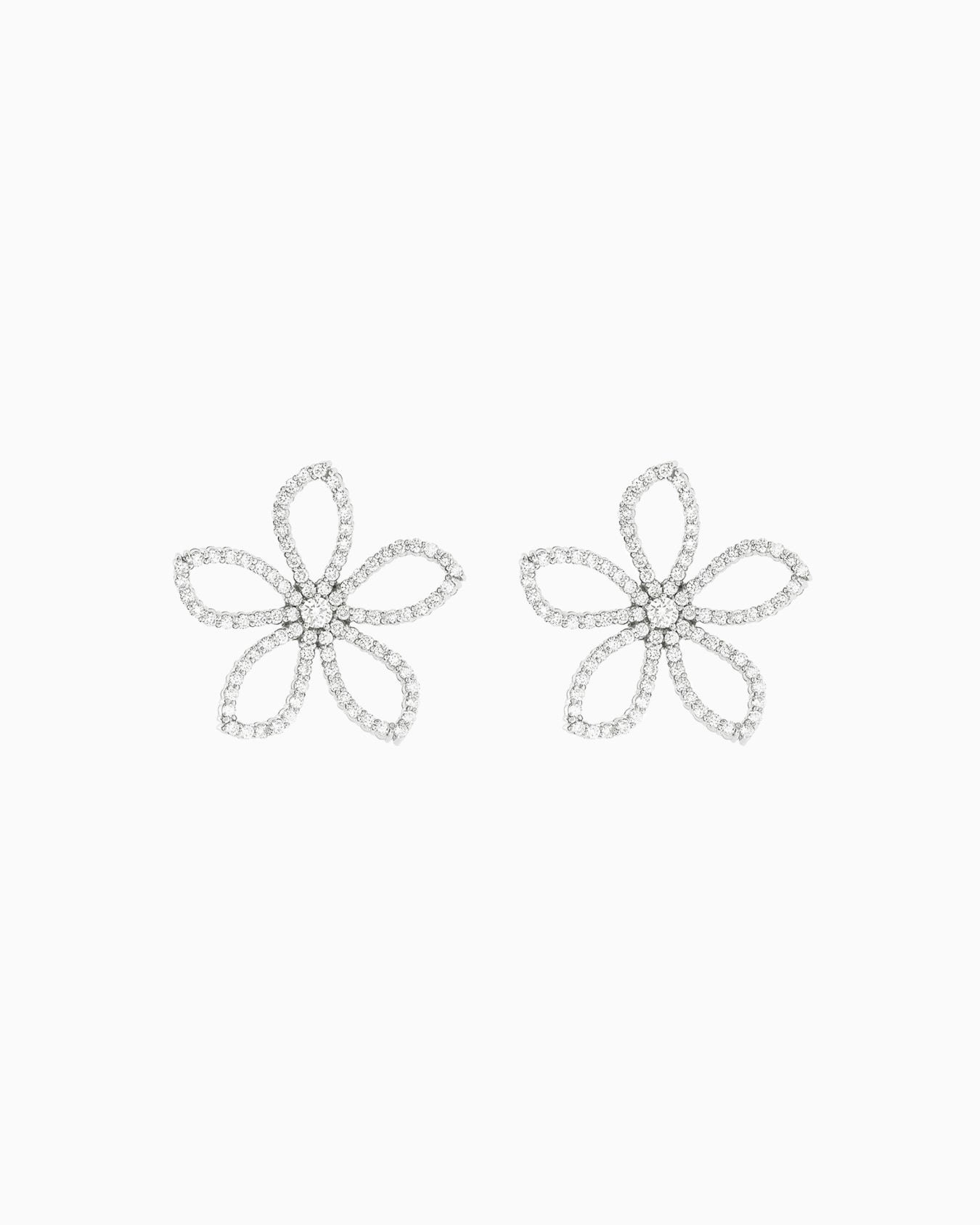 18K white-gold, diamond Sì earrings Slide 0