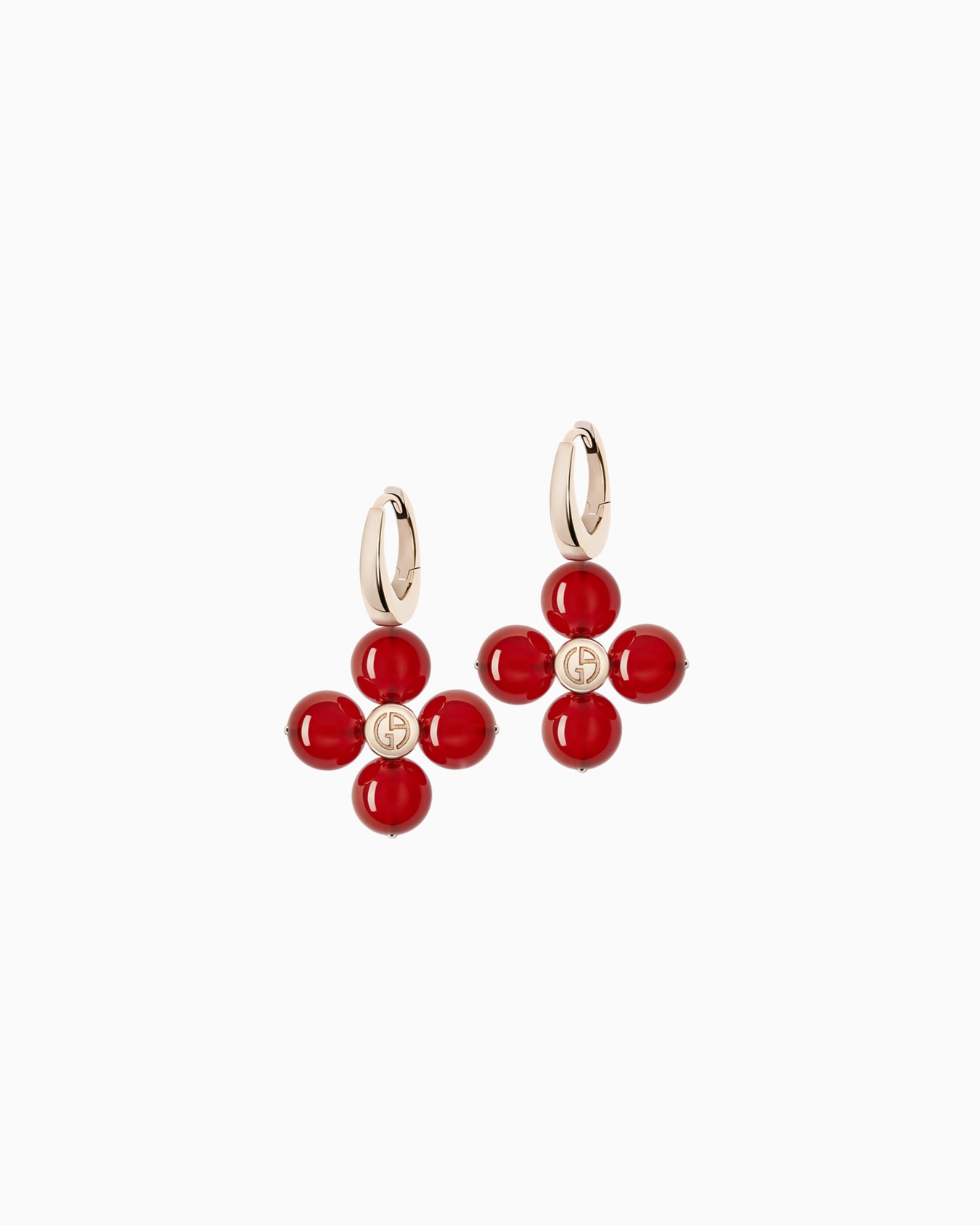 Tamara earrings in 18k gold and carnelian Slide 0