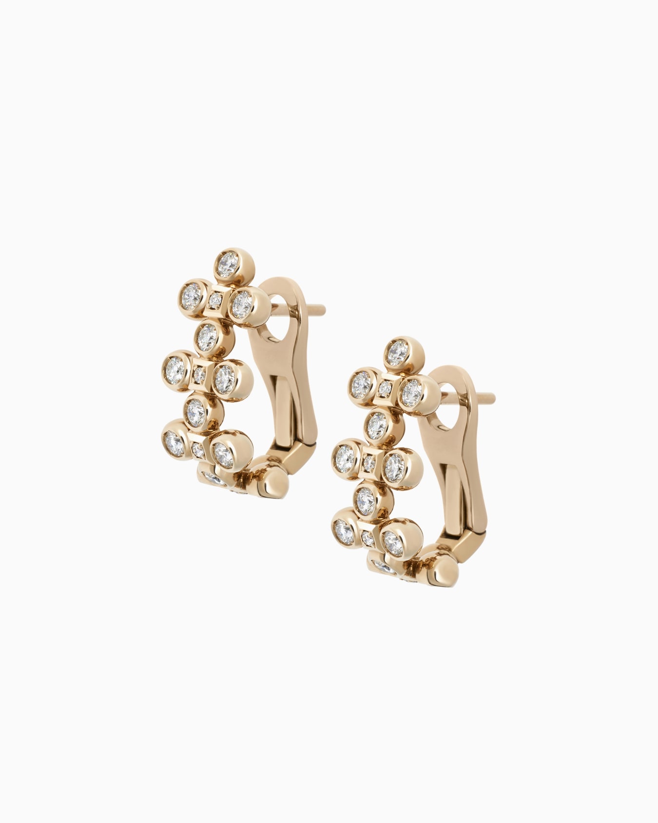 Gioia earrings in 18k gold and diamonds Slide 0