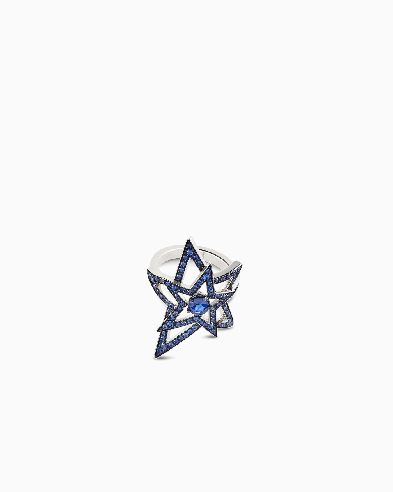 Bague Firmamento en or blanc 18 carats et saphir Diapositive 0
