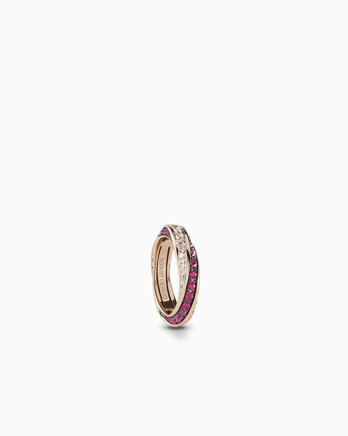 18K white-gold, diamond-and-ruby Circle ring Folie 0