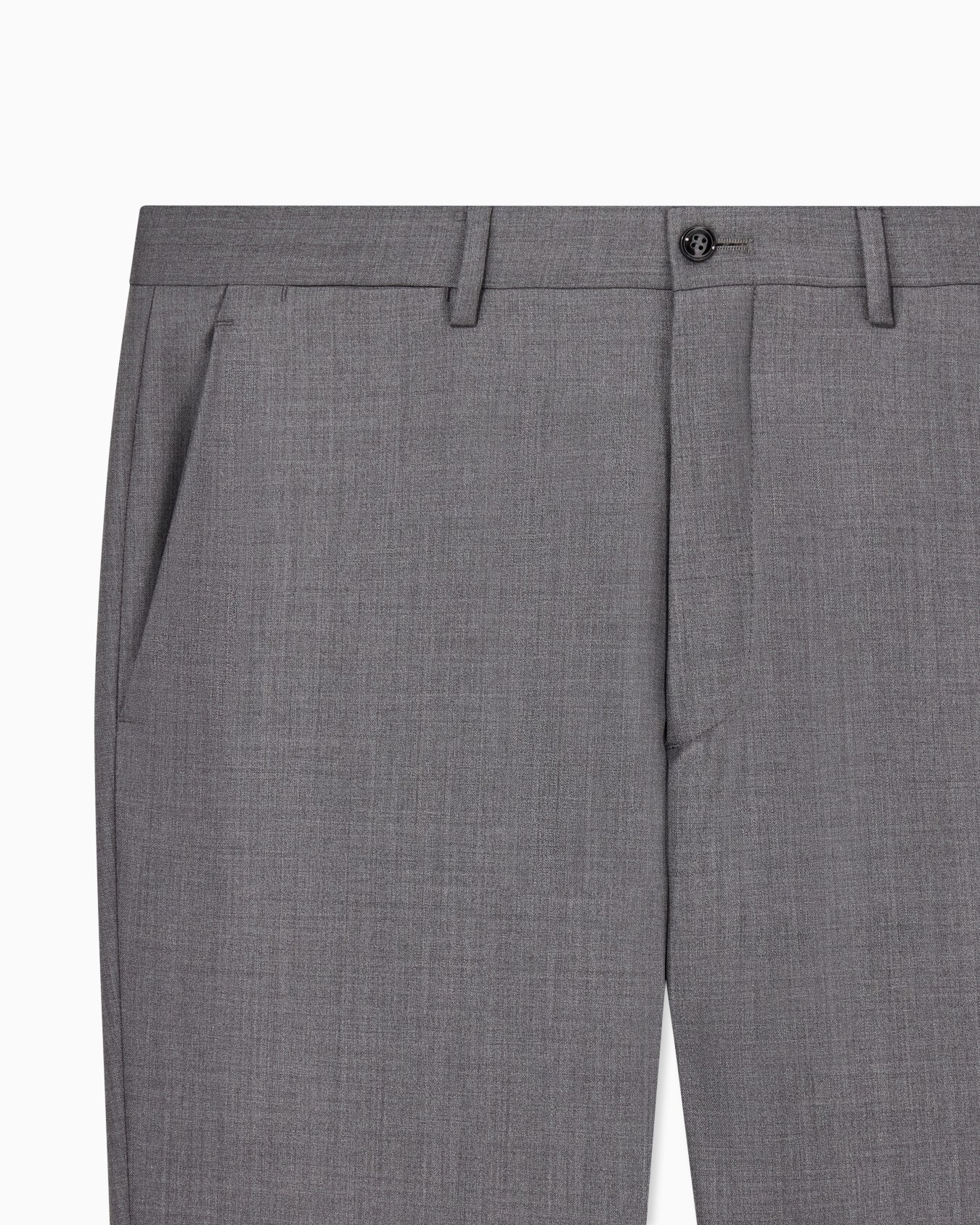Flat-front trousers in wool and cashmere gabardine Slide 4